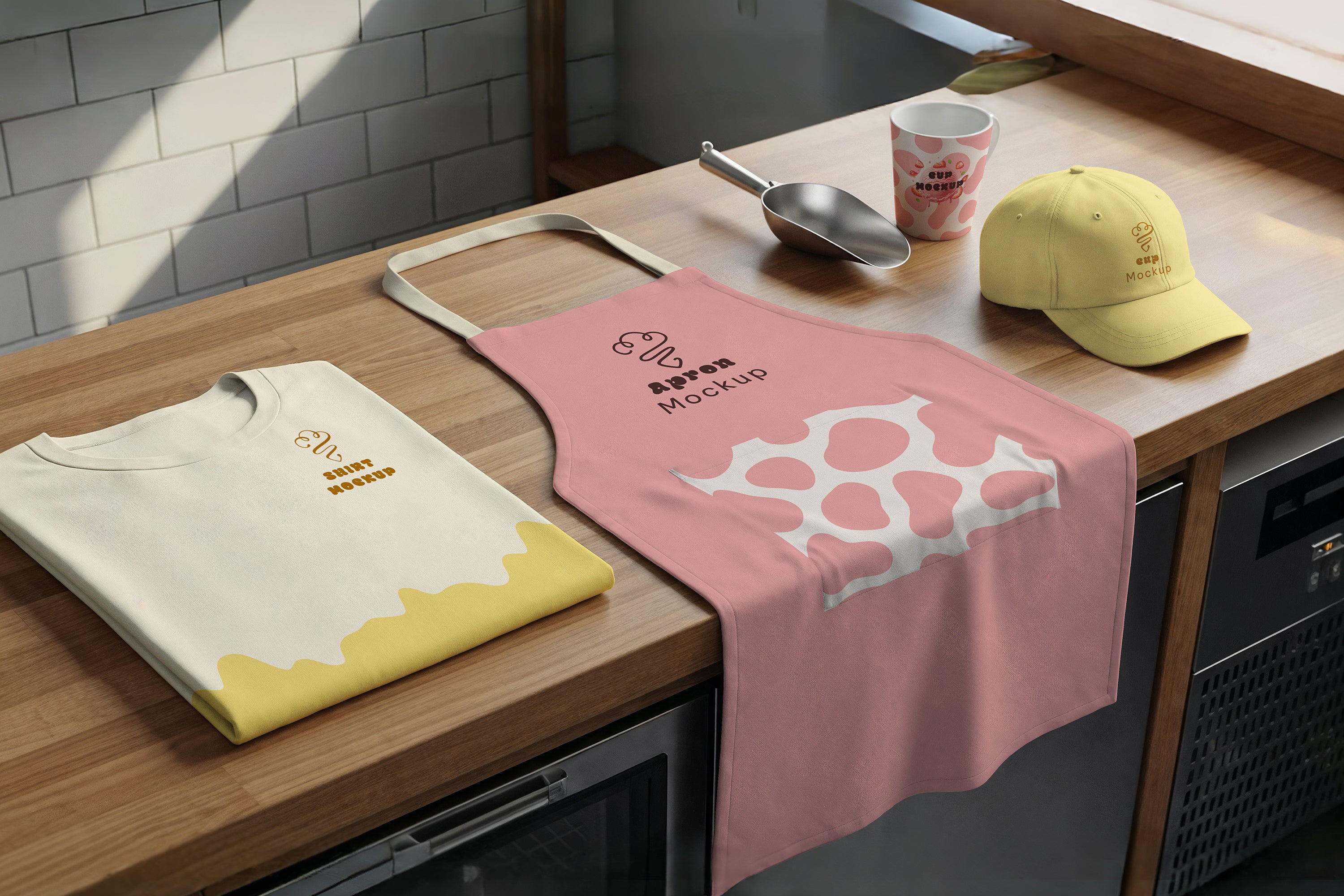 Premium Ice Cream Branding Mockups