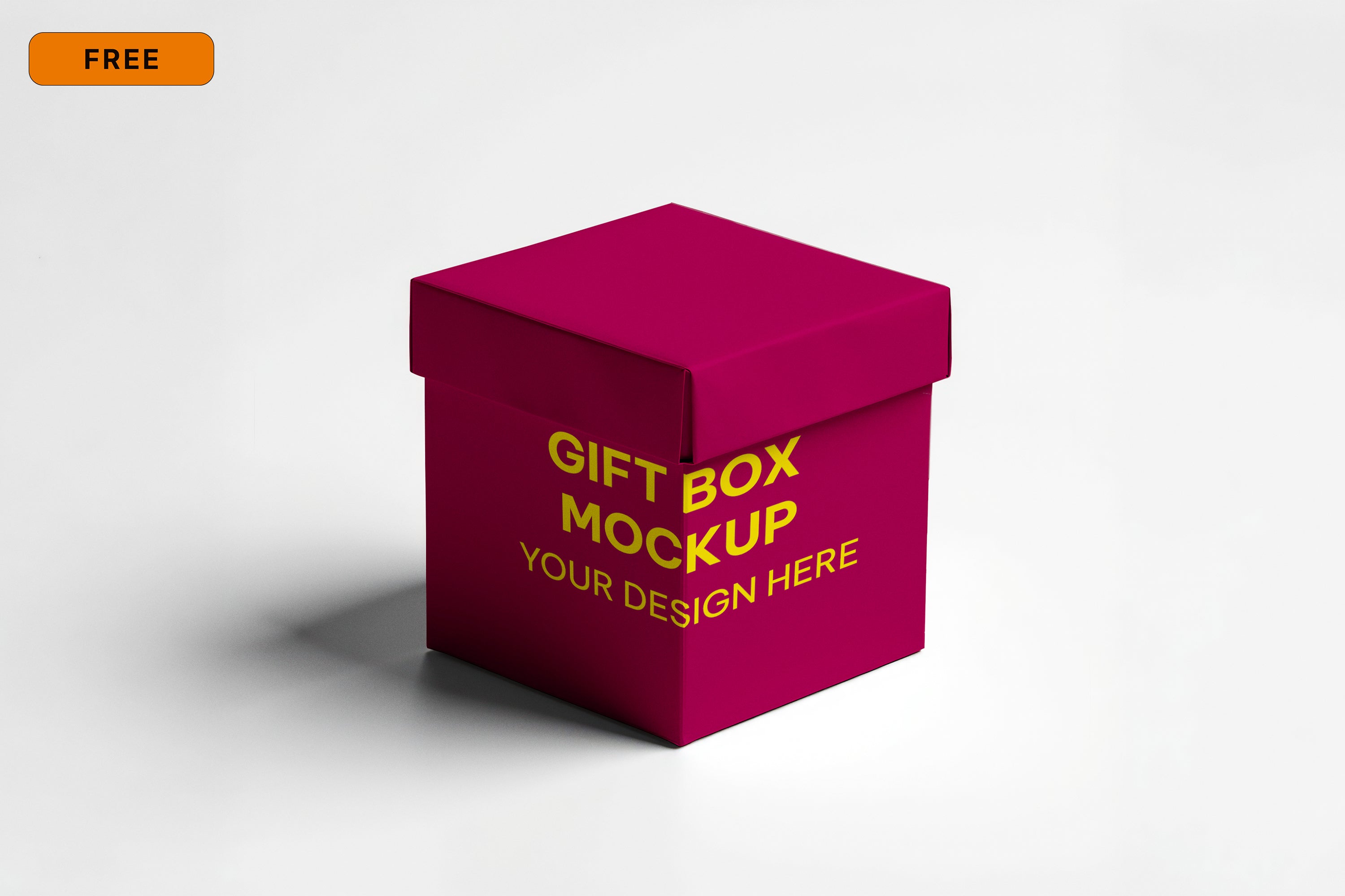 Free Foldable Gift Box Mockup