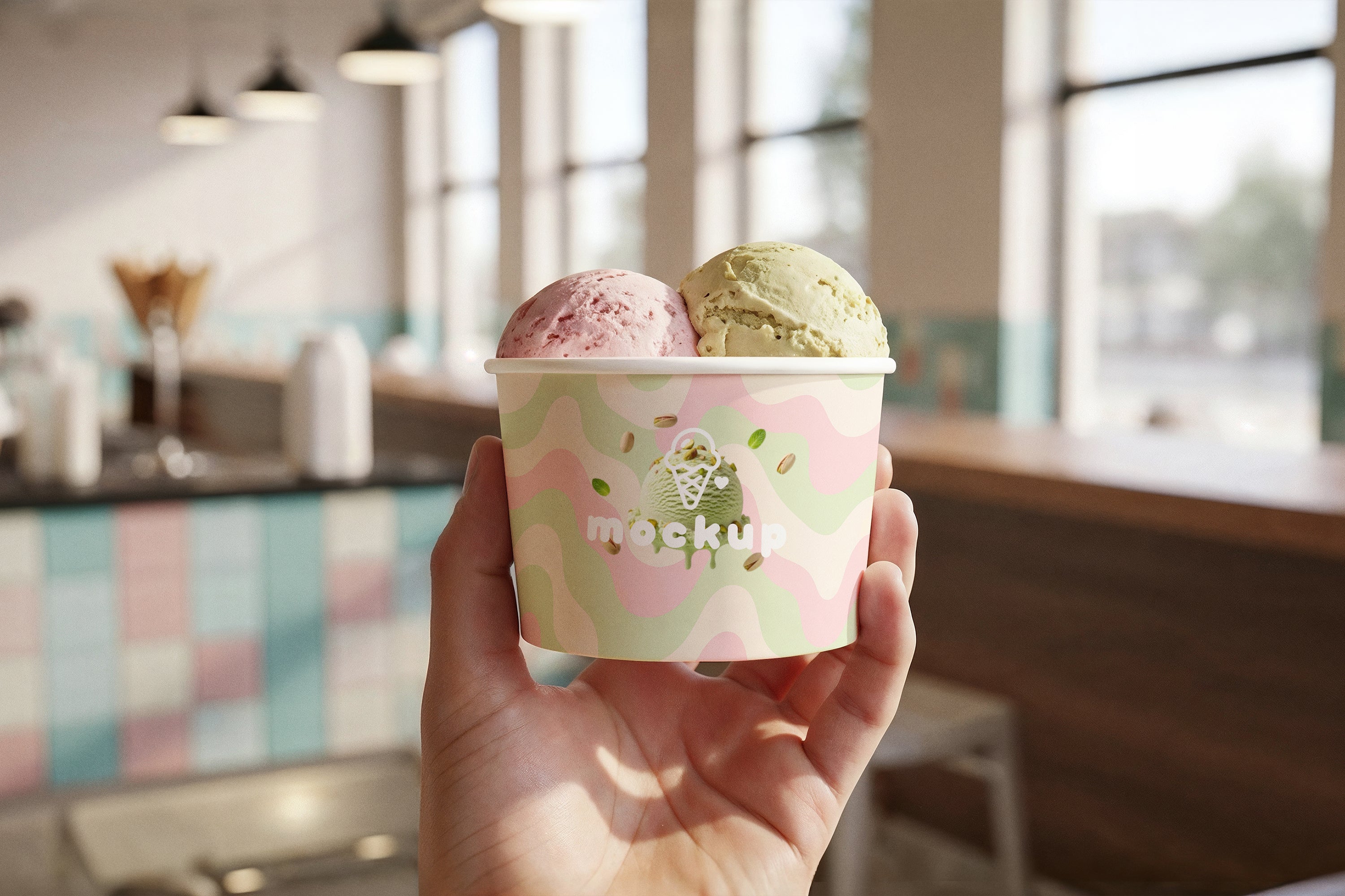 Premium Ice Cream Branding Mockups
