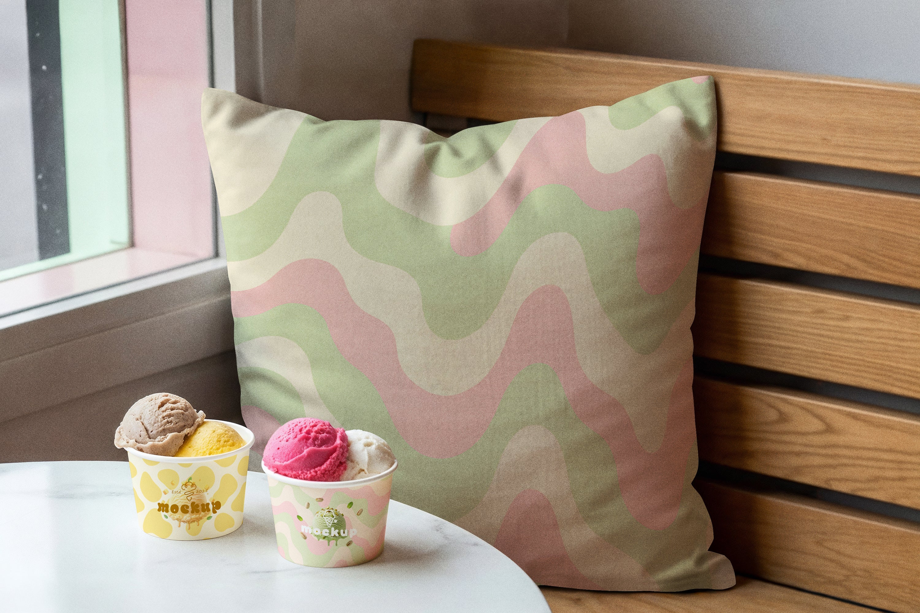 Premium Ice Cream Branding Mockups