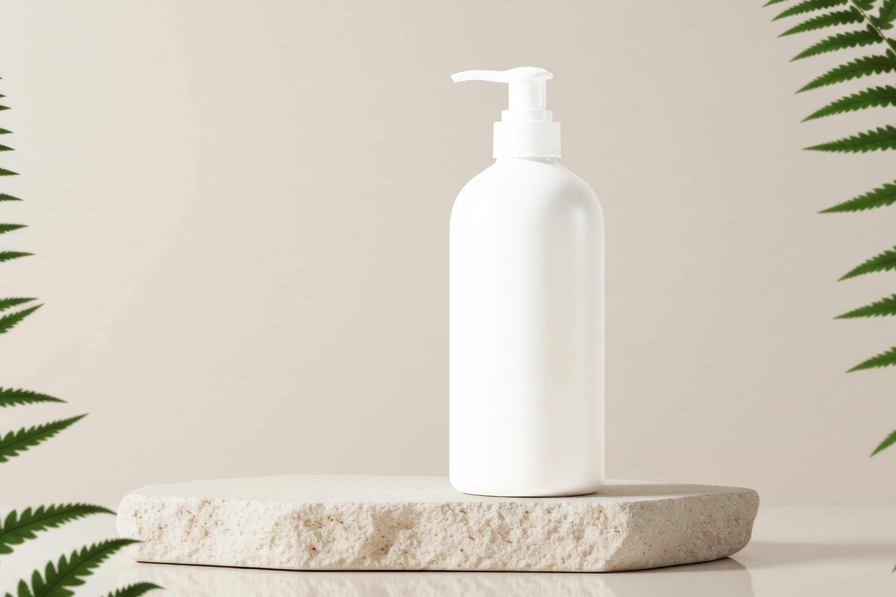 Free Pump Shampoo Bottle Mockup