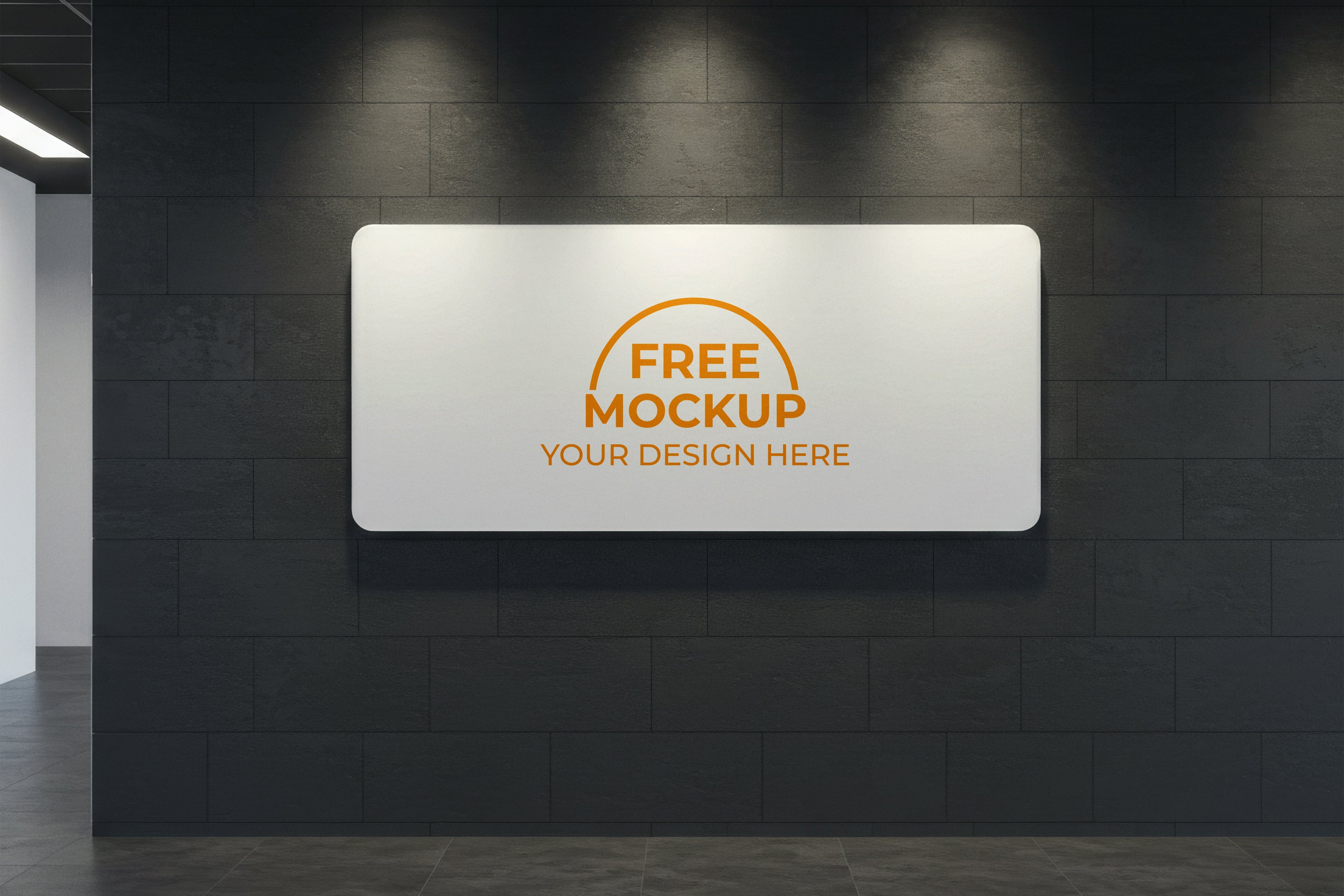 Free Logo Signage Mockup