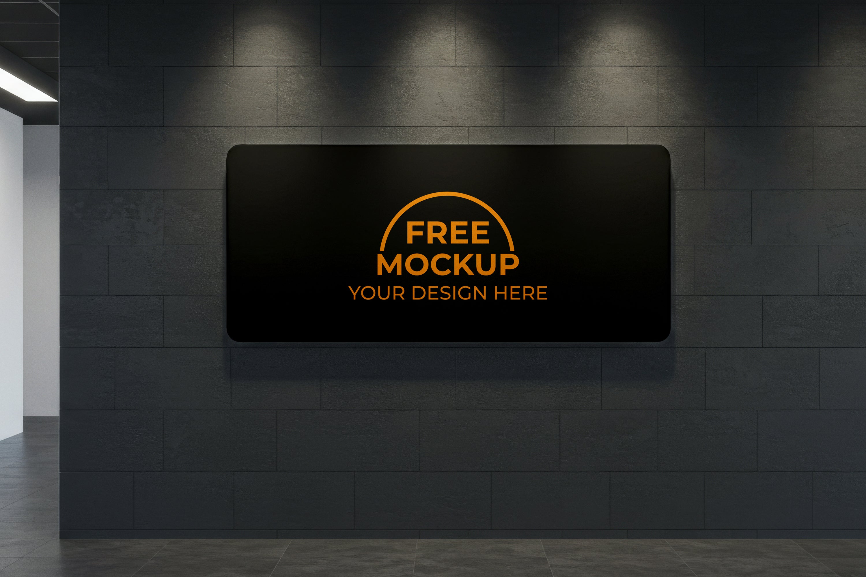 Free Logo Signage Mockup