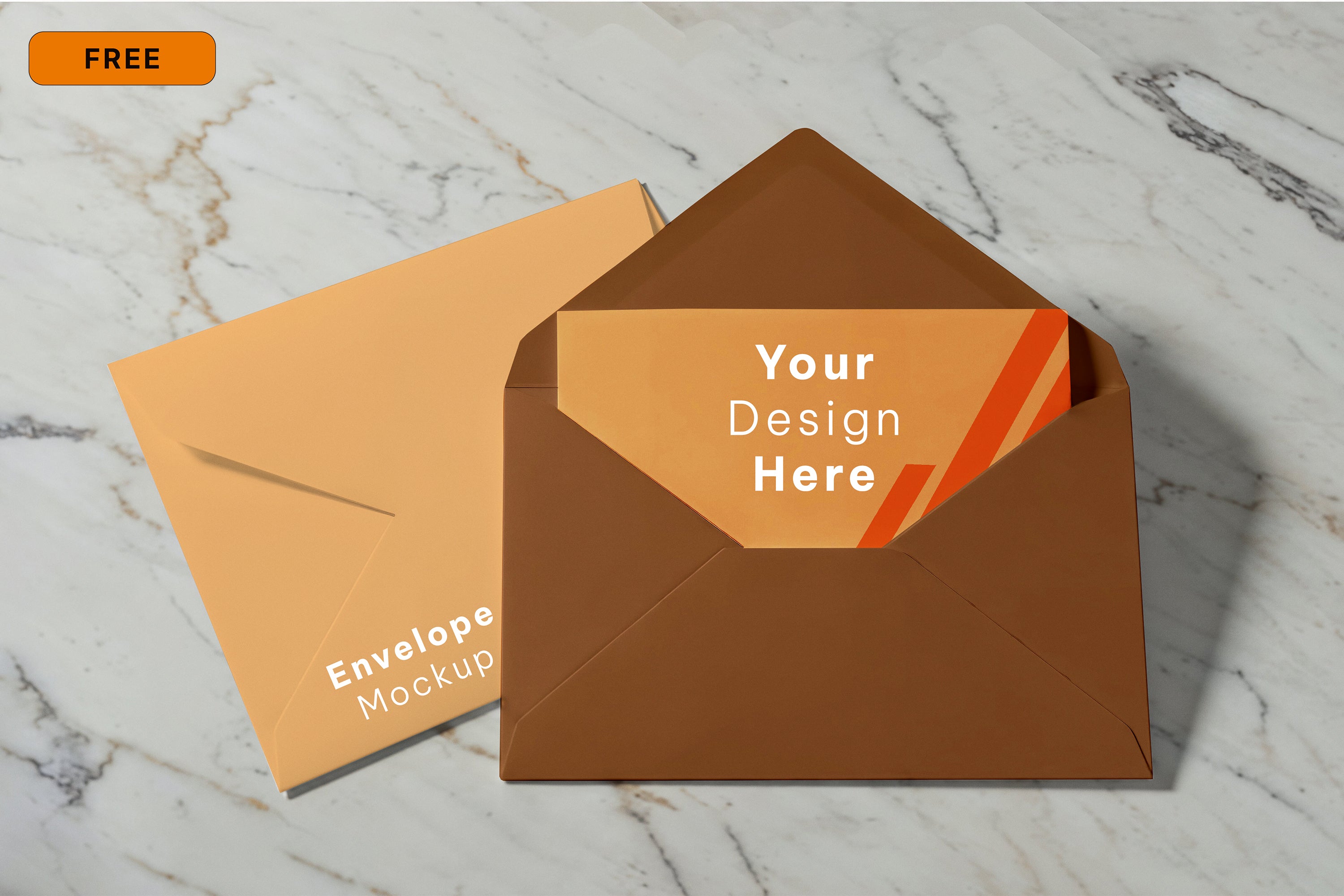 Free Branded Envelope with Letter Mockup