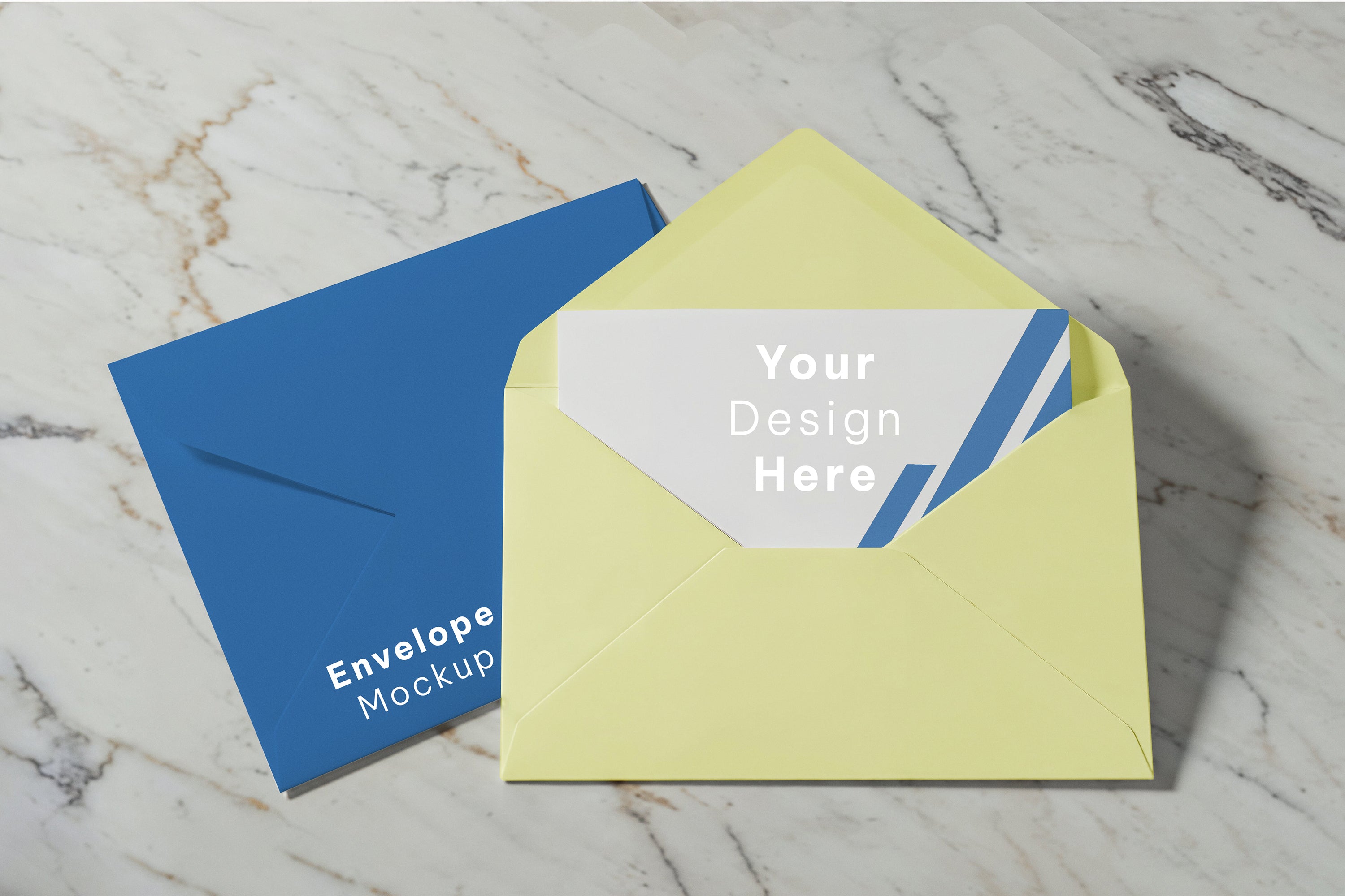 Free Branded Envelope with Letter Mockup