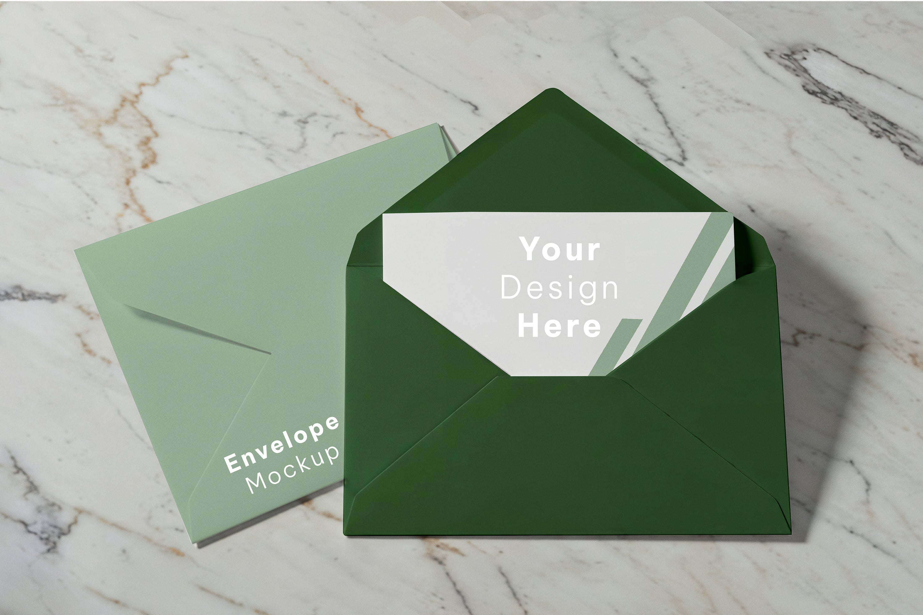 Free Branded Envelope with Letter Mockup