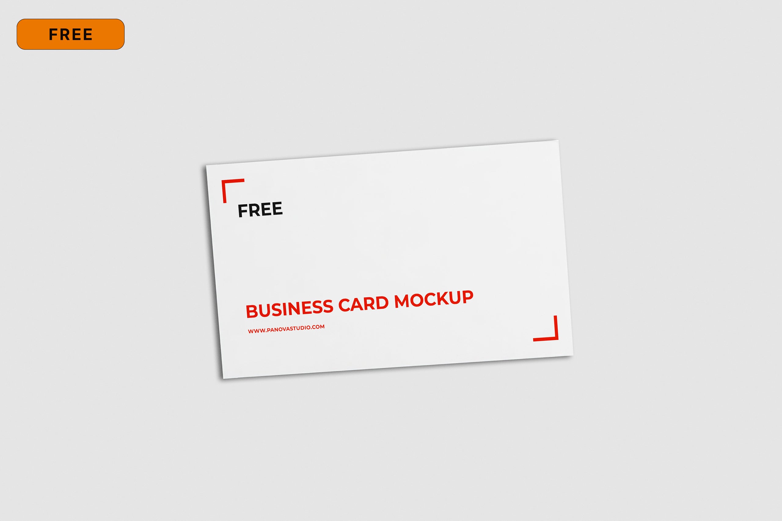 Free business card mockup in clean minimal scene
