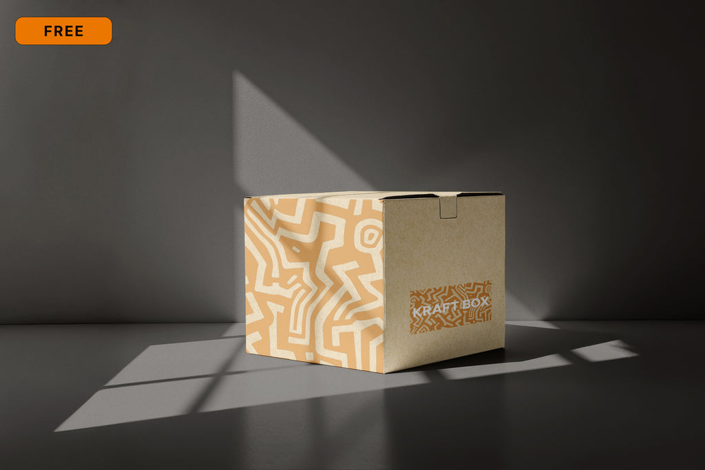 Free Cardboard Box Mockup