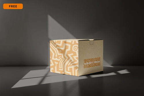 Free Cardboard Box Mockup