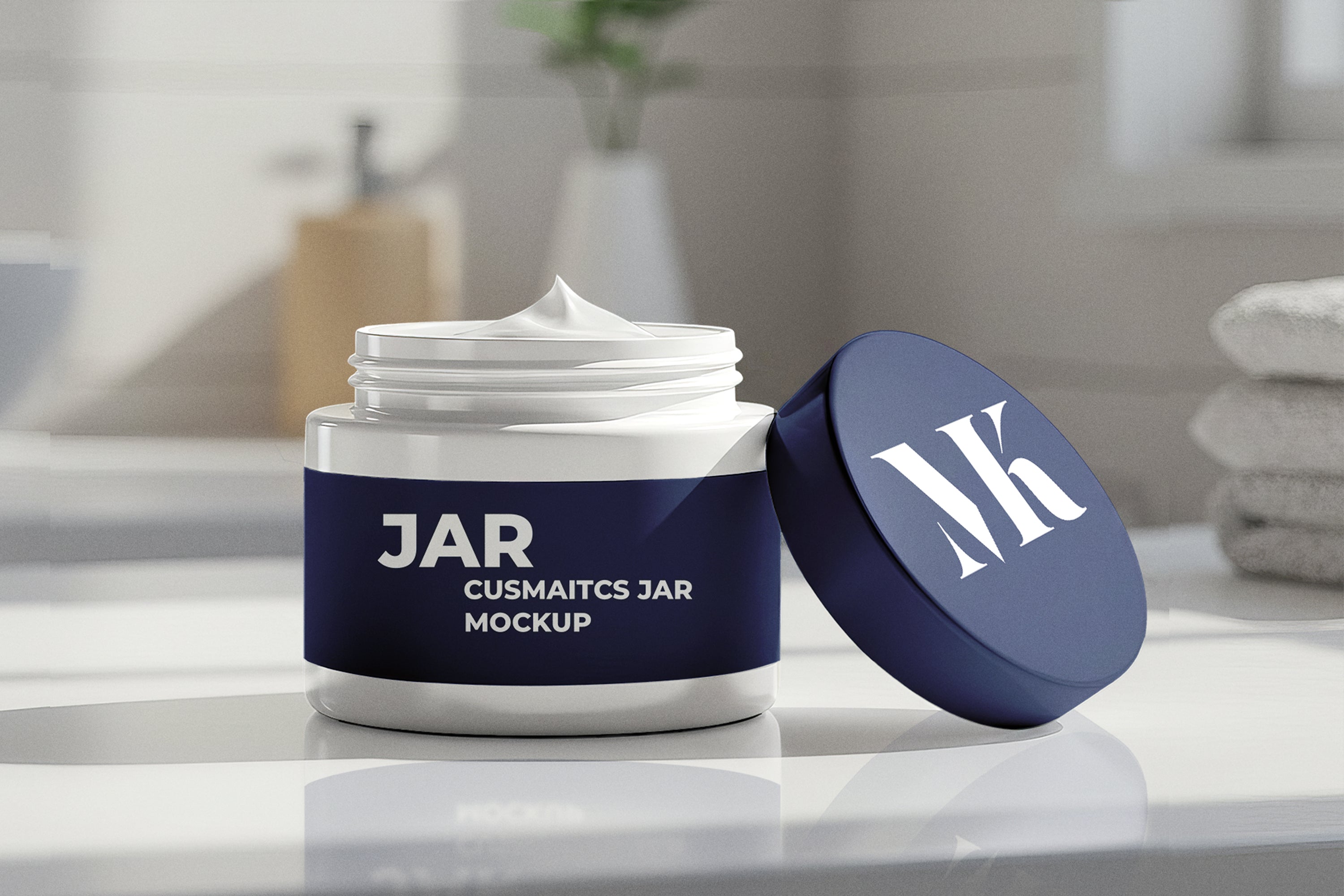 Free Cosmetic Jar Mockup