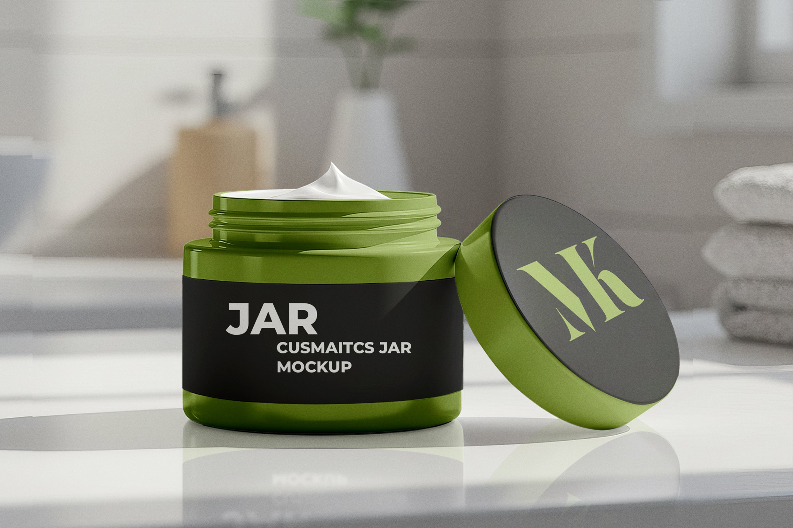 Free Cosmetic Jar Mockup
