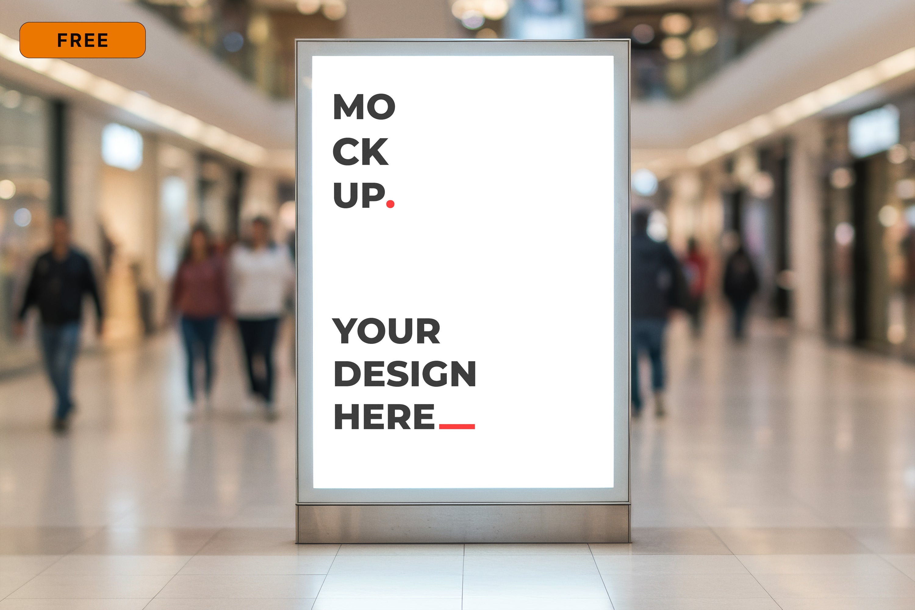 Free Digital Light Box Mockup