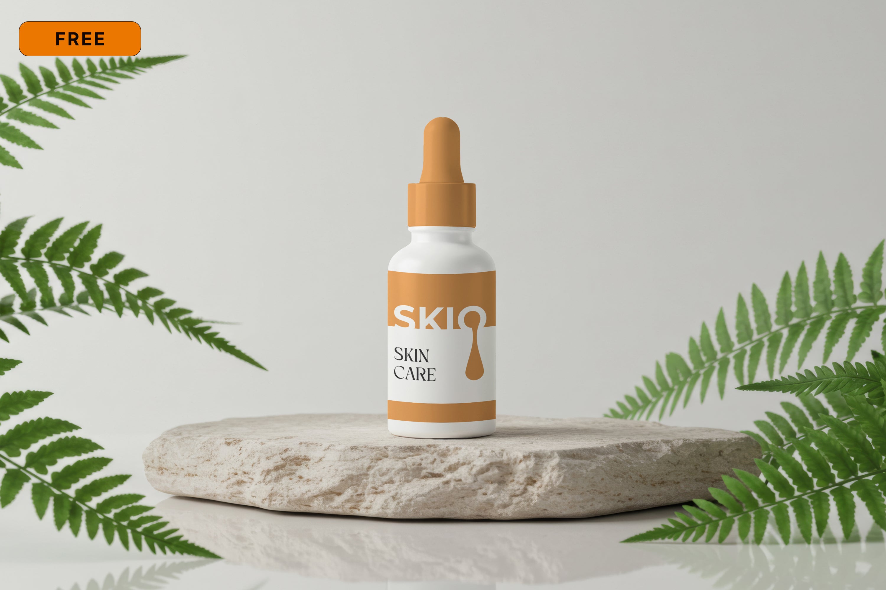 Free Dropper Bottle Mockup