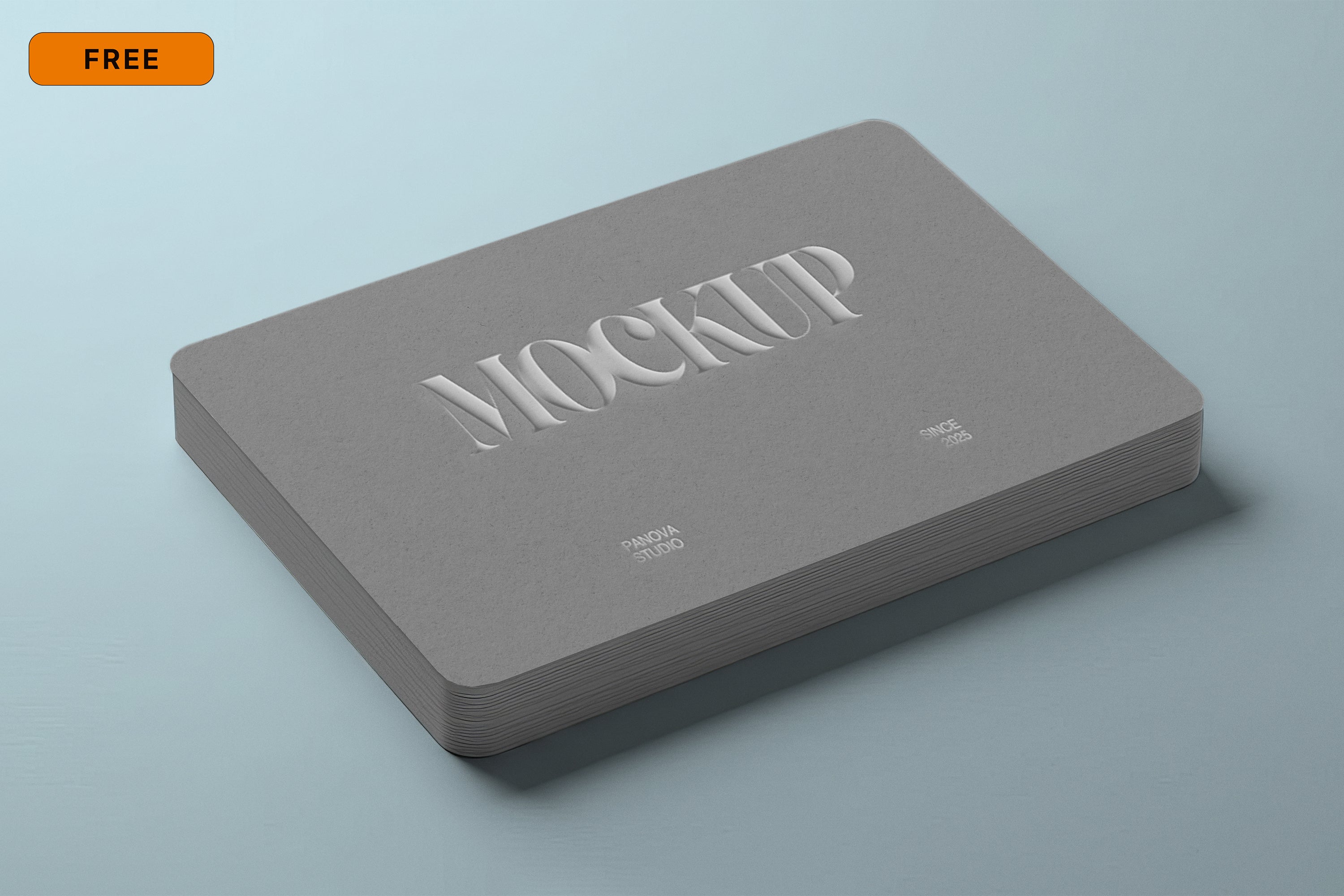 Free Embossed Logo Mockup