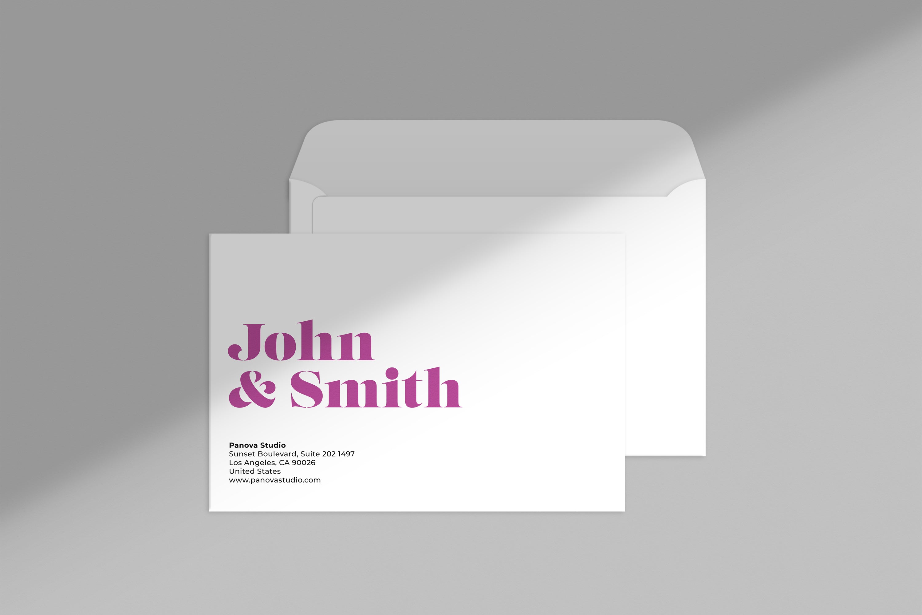 Free Envelope Mockup PSD, clean studio scene, Smart Object