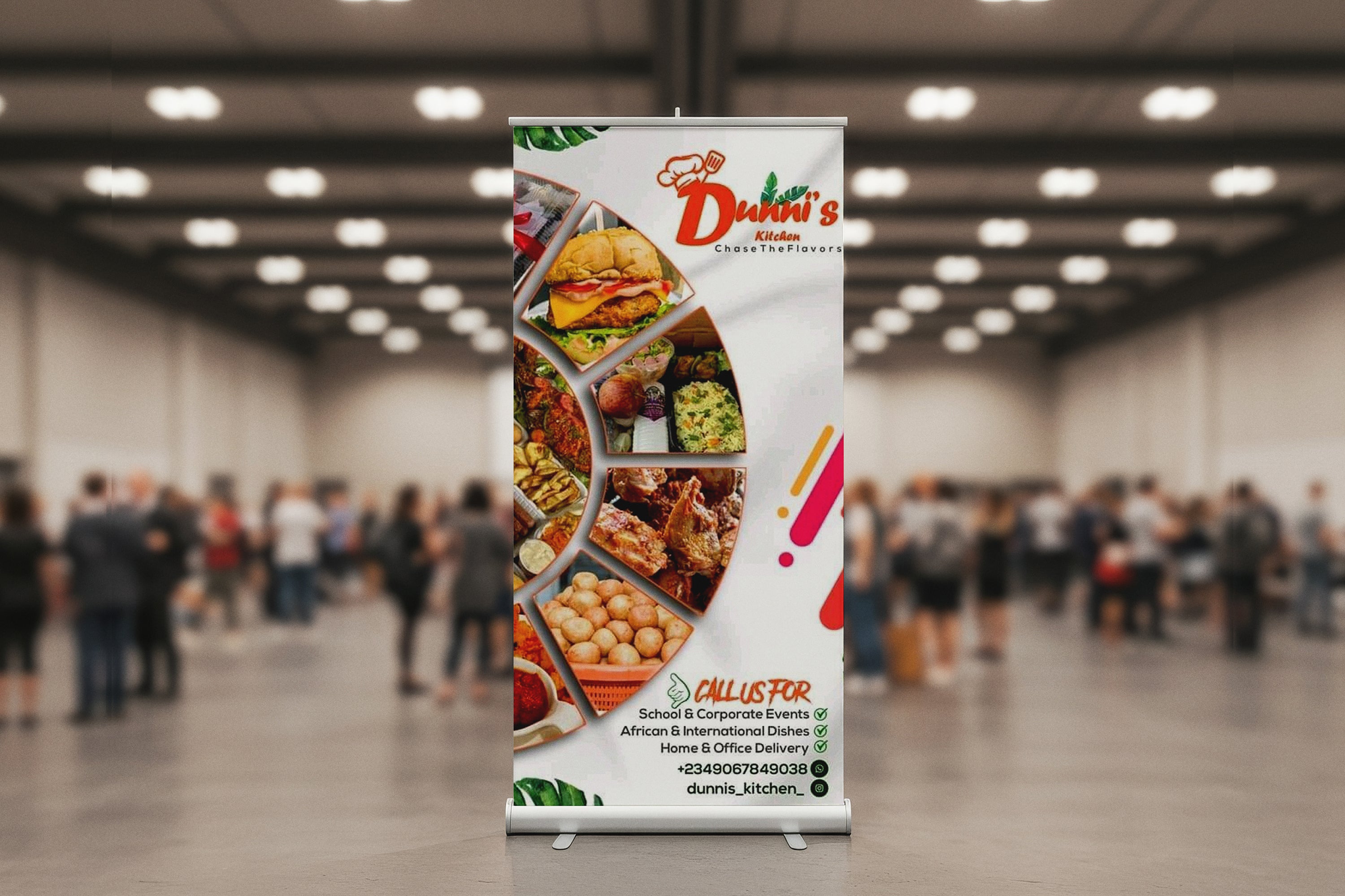 Free Event Roll-Up Banner Mockup