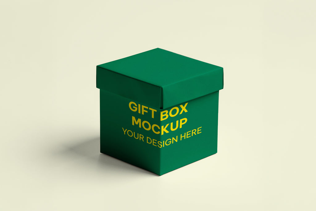 Free Foldable Gift Box Mockup