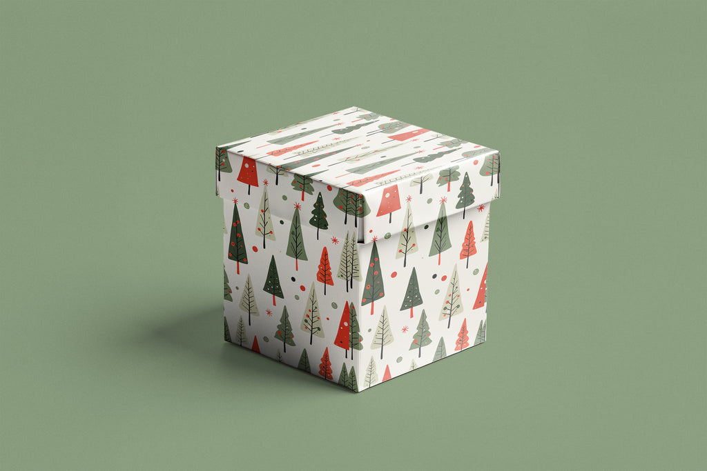 Free Foldable Gift Box Mockup