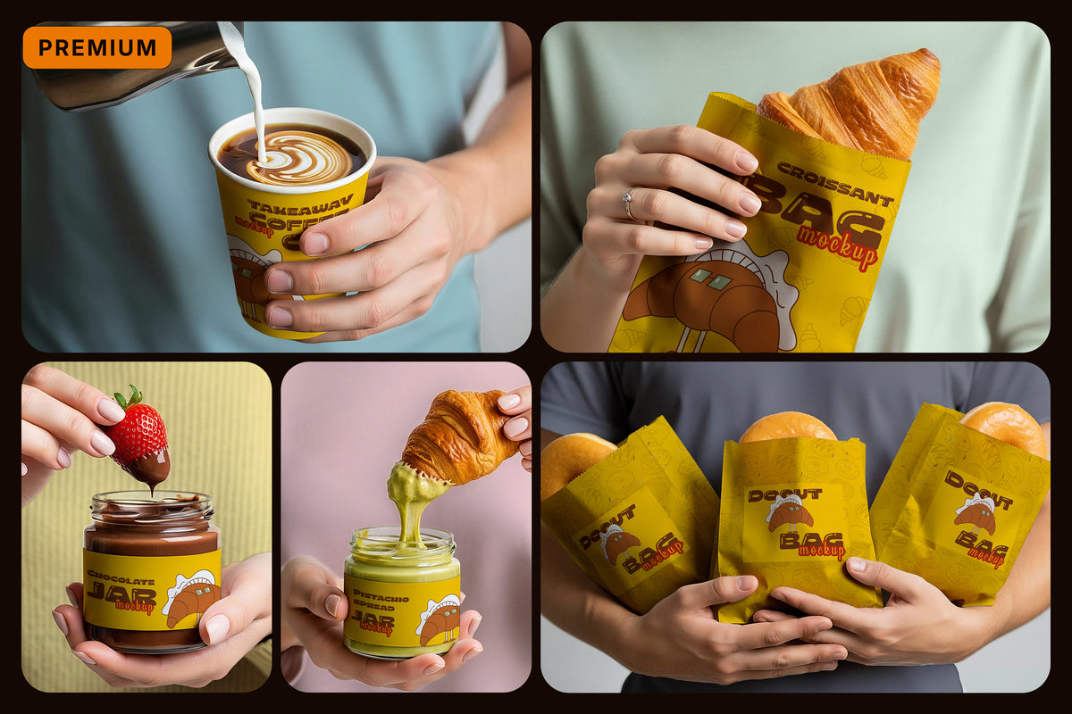 Premium Bakery & Coffee Collection Mockups