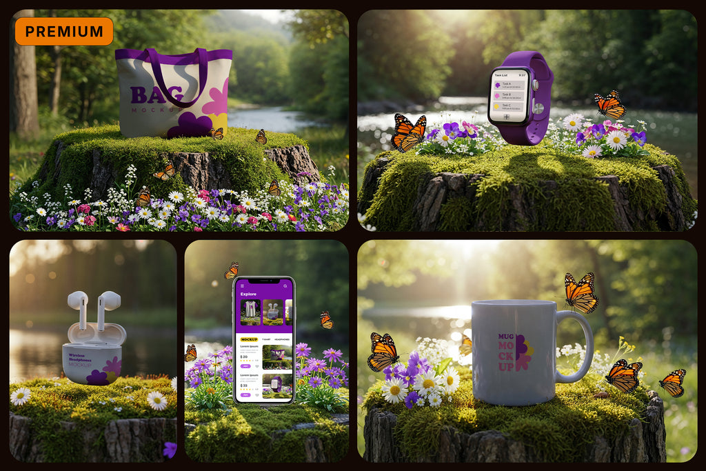 Premium Nature Harmony Collection Mockups
