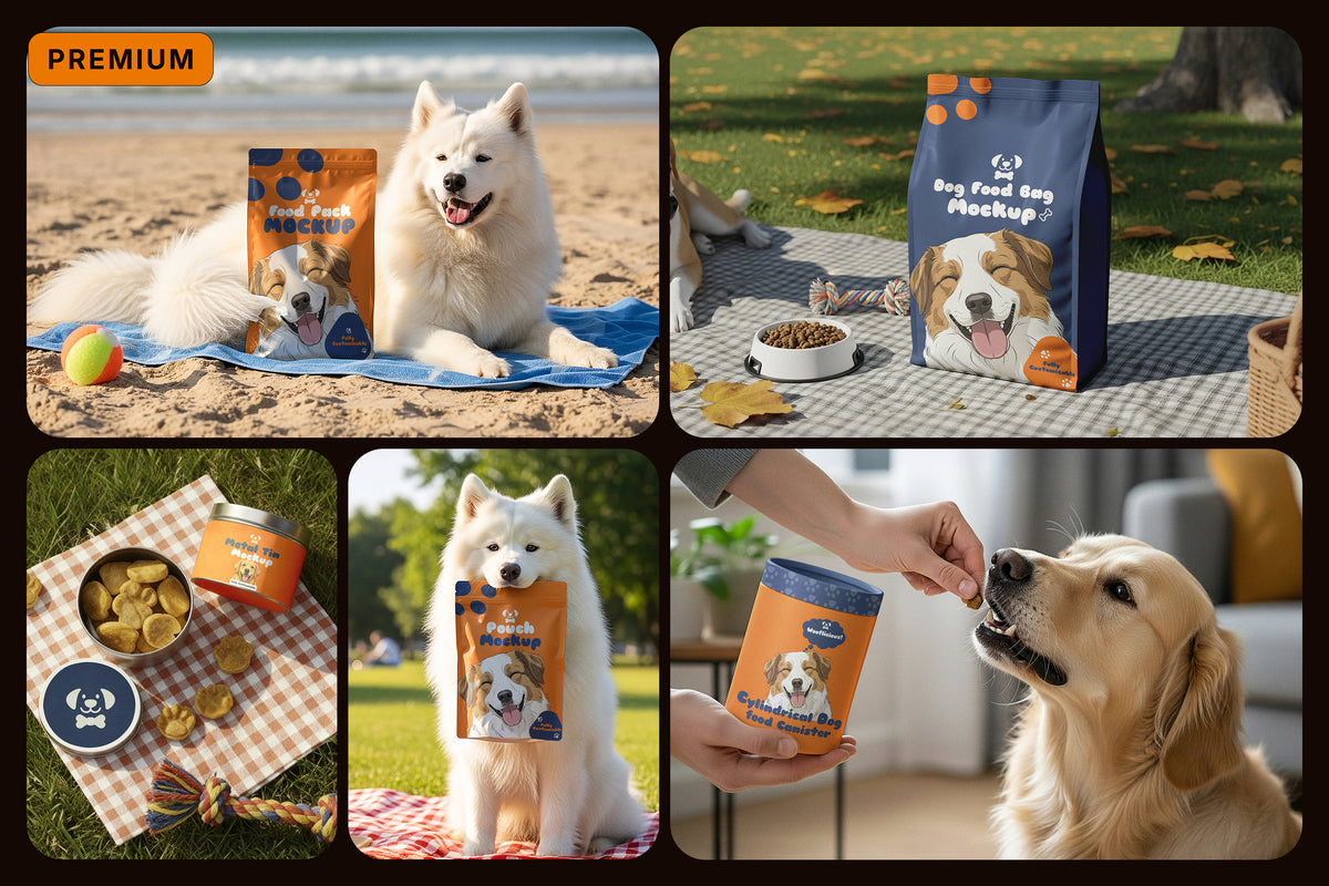 Premium Dog Food Collection Mockups