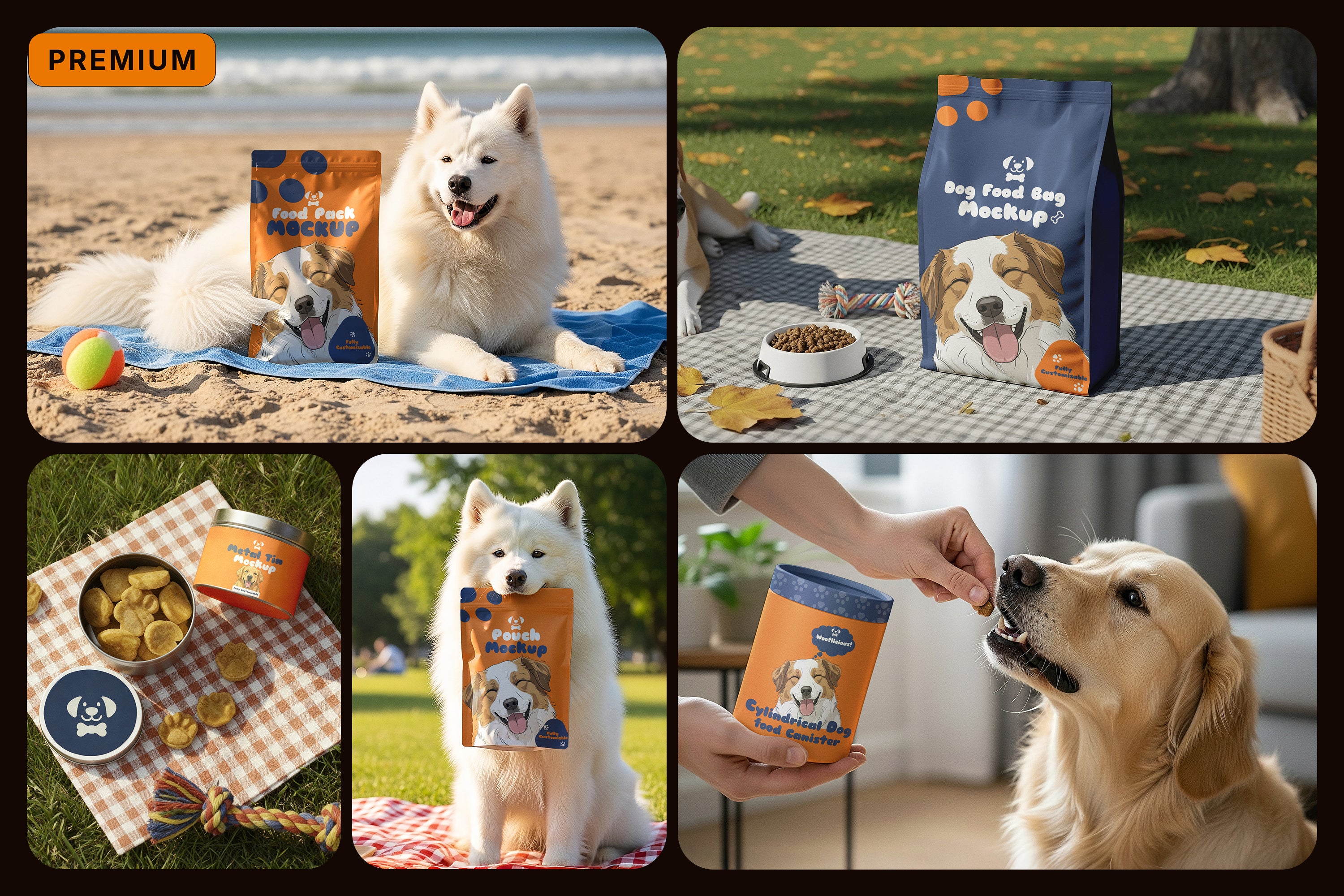 Premium Dog Food Collection Mockups
