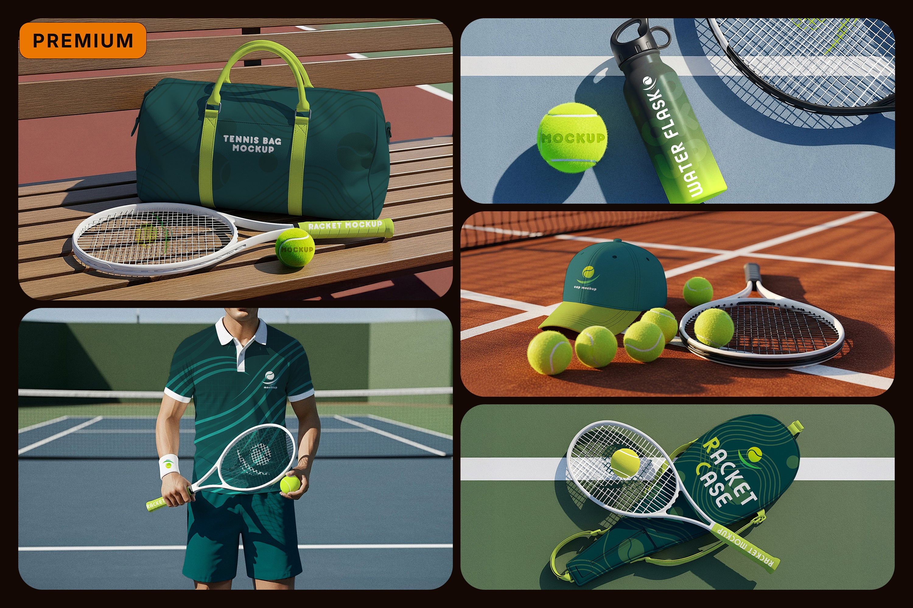 Premium Tennis Collection Mockups