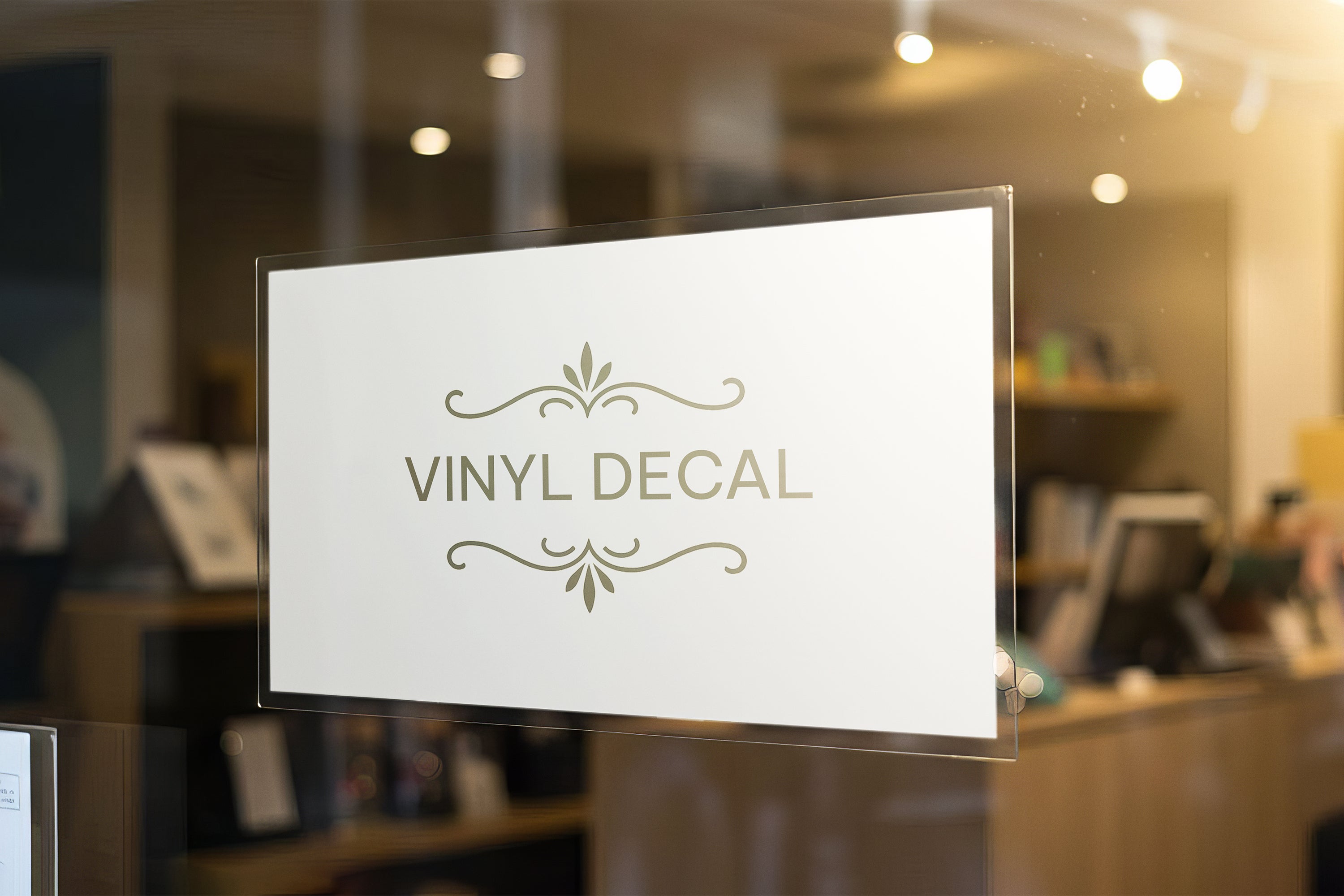 Free Glass Door Vinyl Decal Mockup