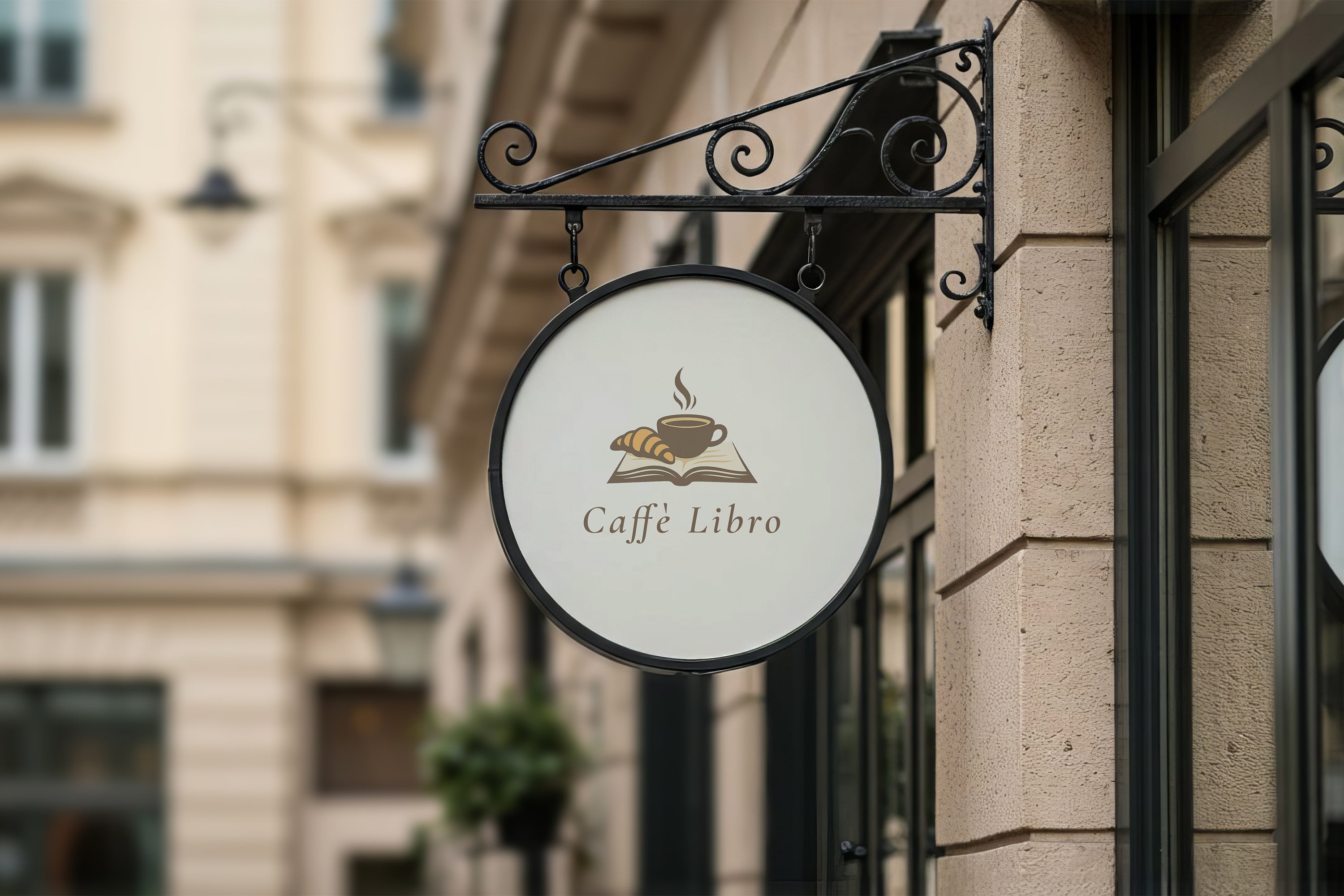 Free Hanging Shop Sign Mockup