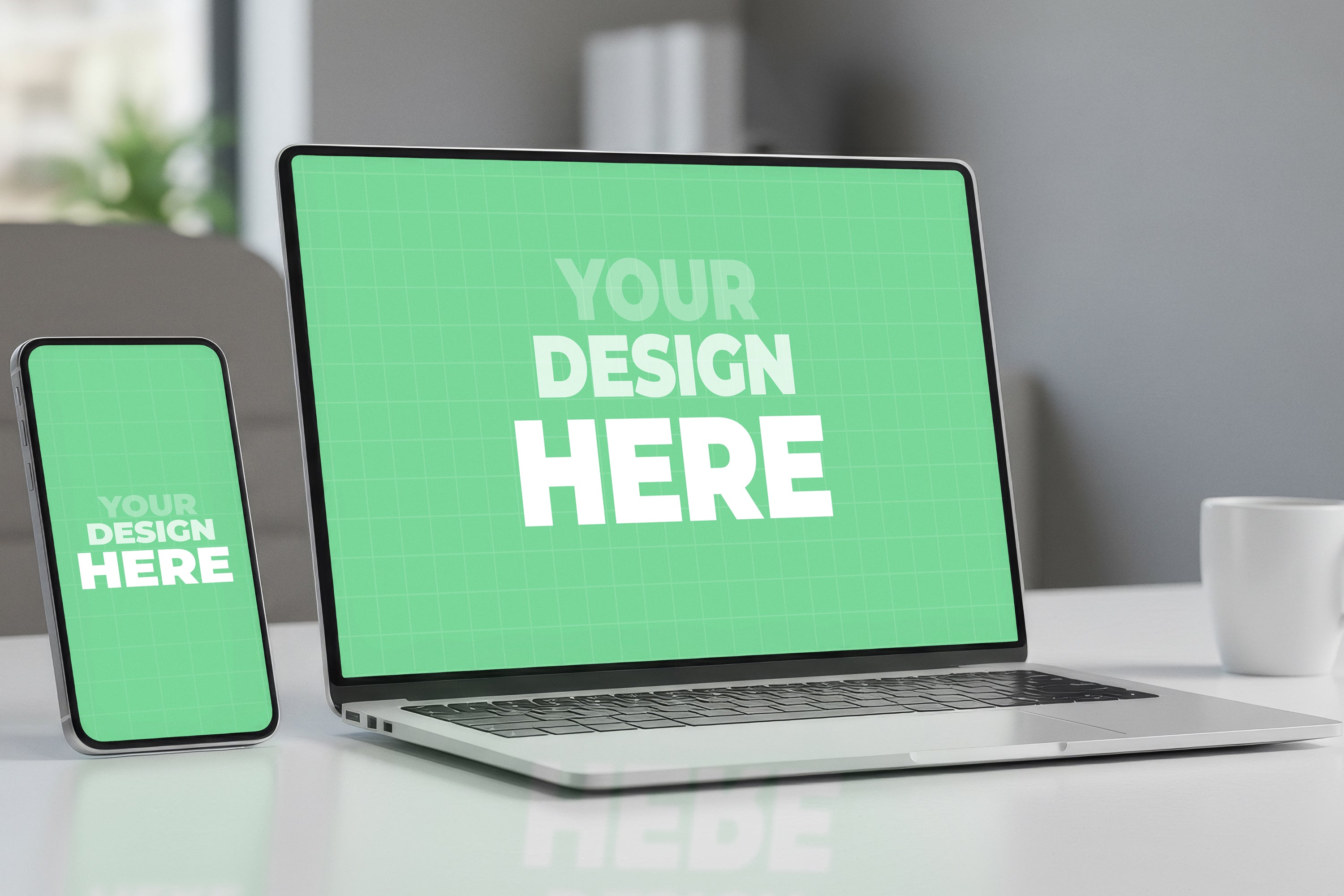 Free Laptop and Phone Responsive Design Mockup