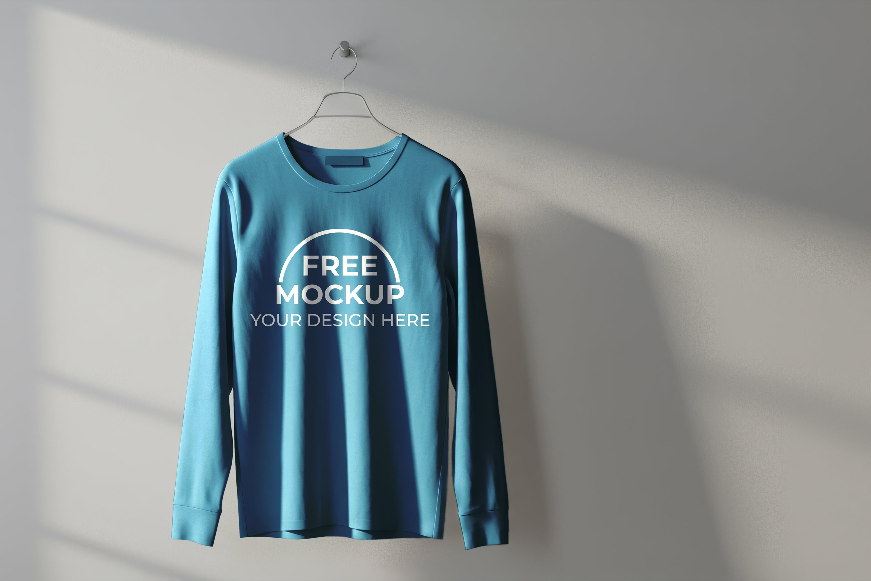 Free Long Sleeve T-shirt Mockup