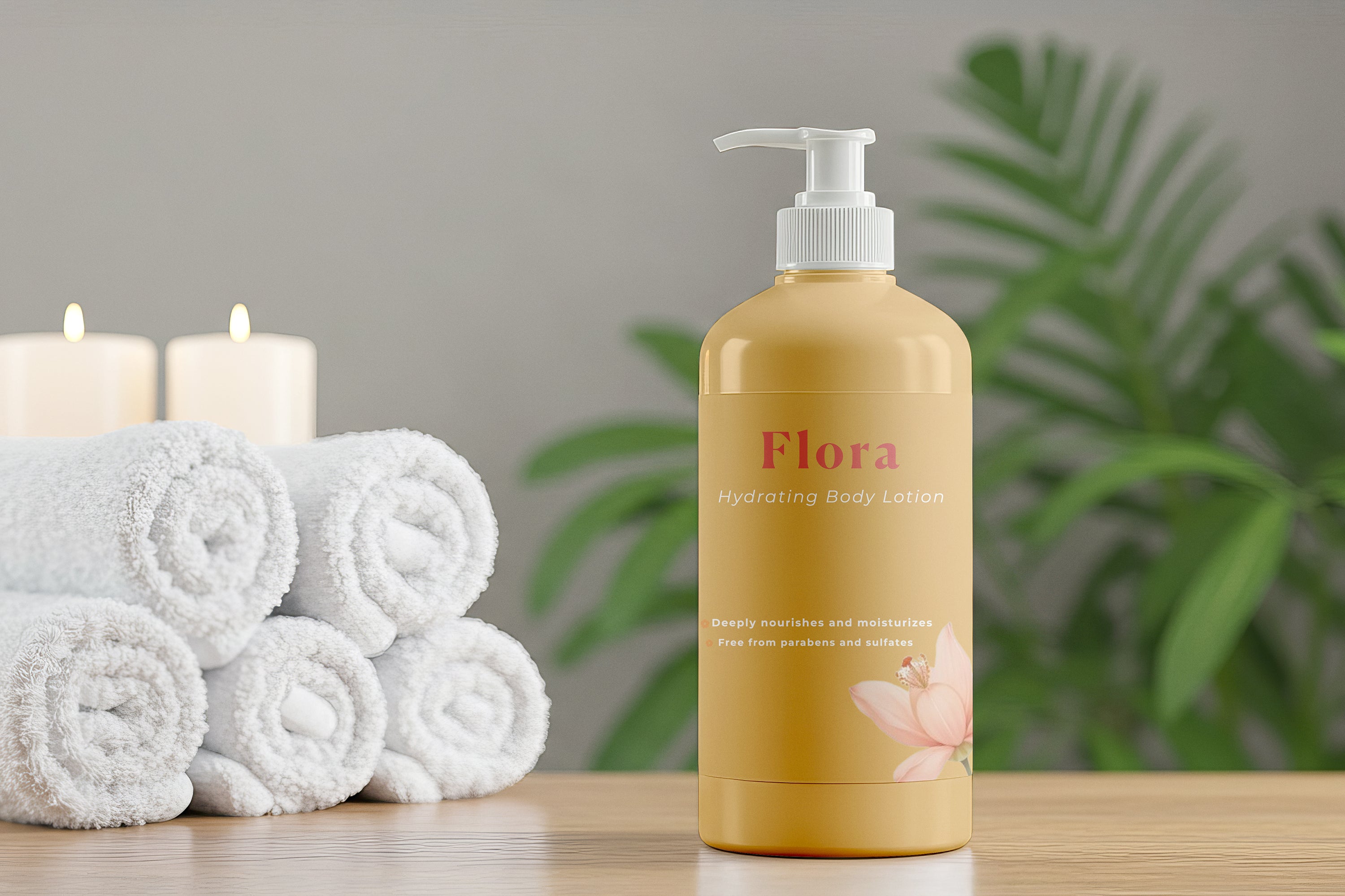 Free Lotion Bottle Mockup