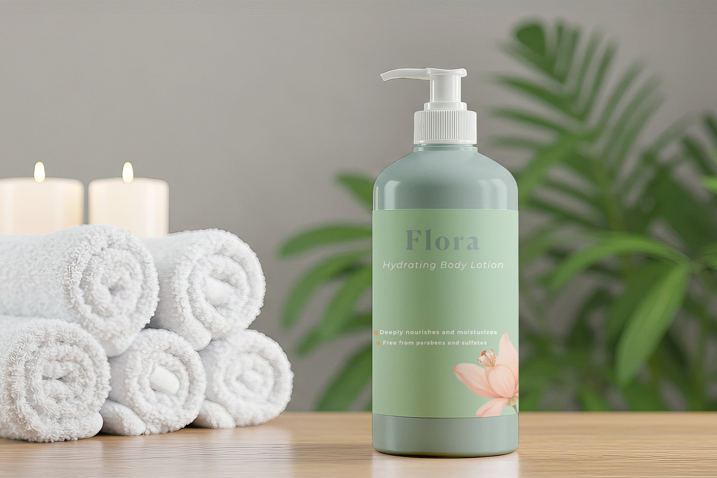 Free Lotion Bottle Mockup