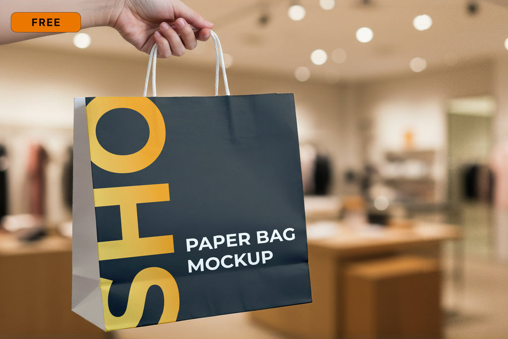 Free Paper Bag Mockup