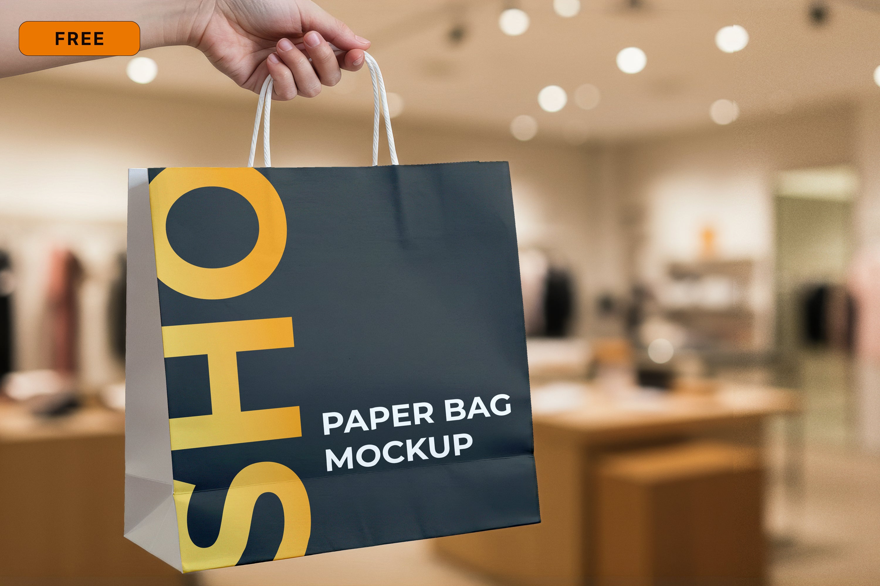 Free Paper Bag Mockup