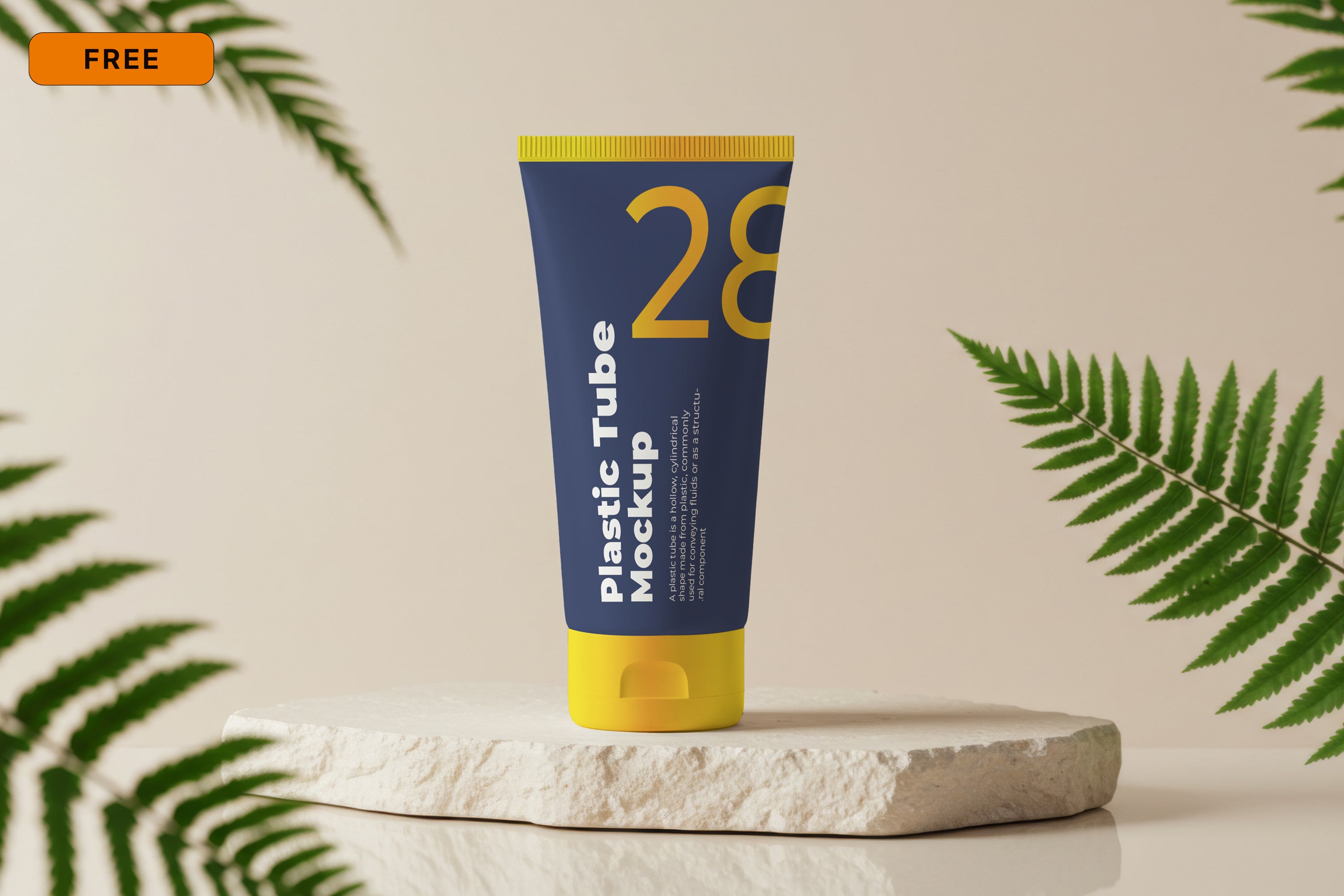 Free Plastic Tube Mockup