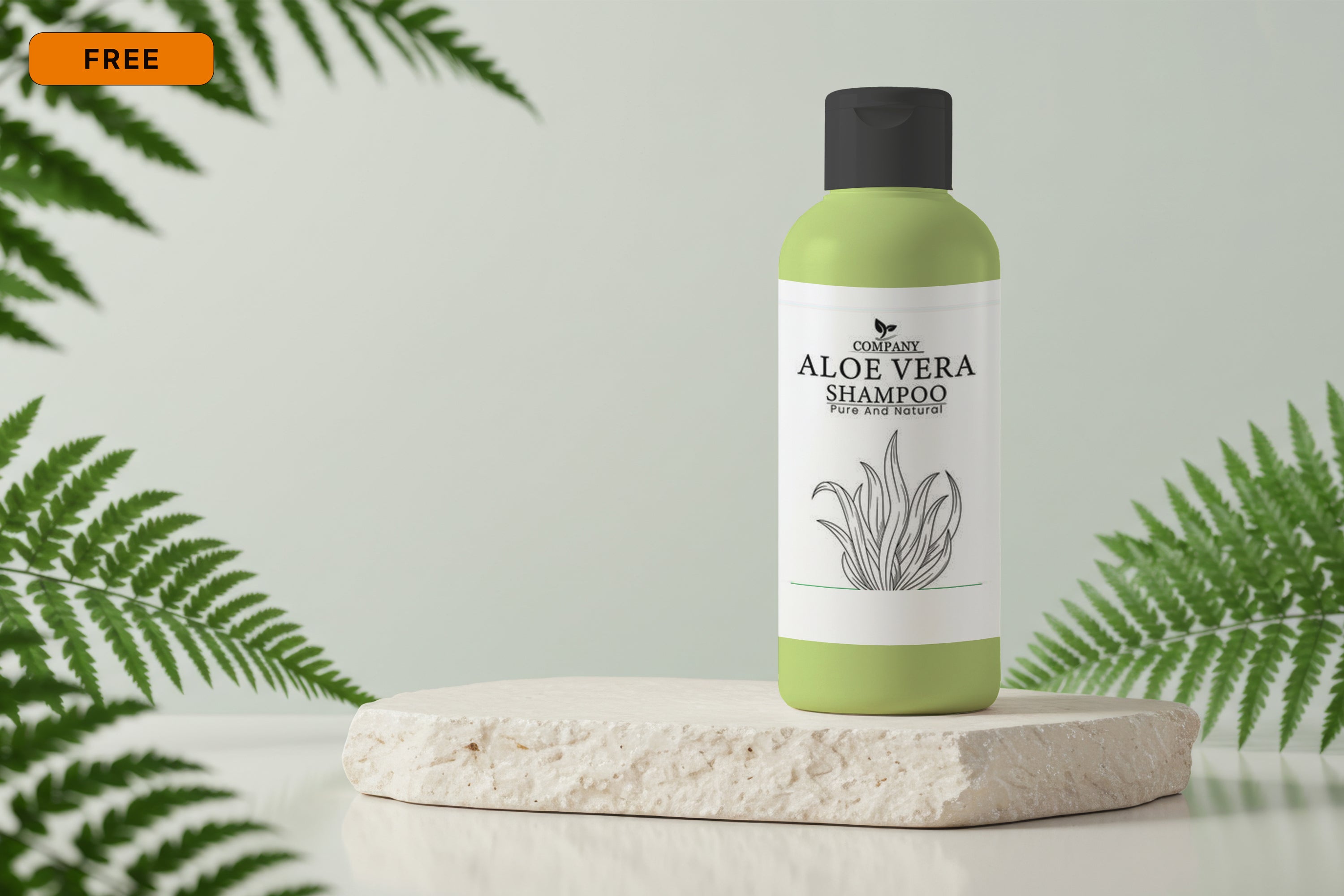 Free Shampoo Bottle Mockup