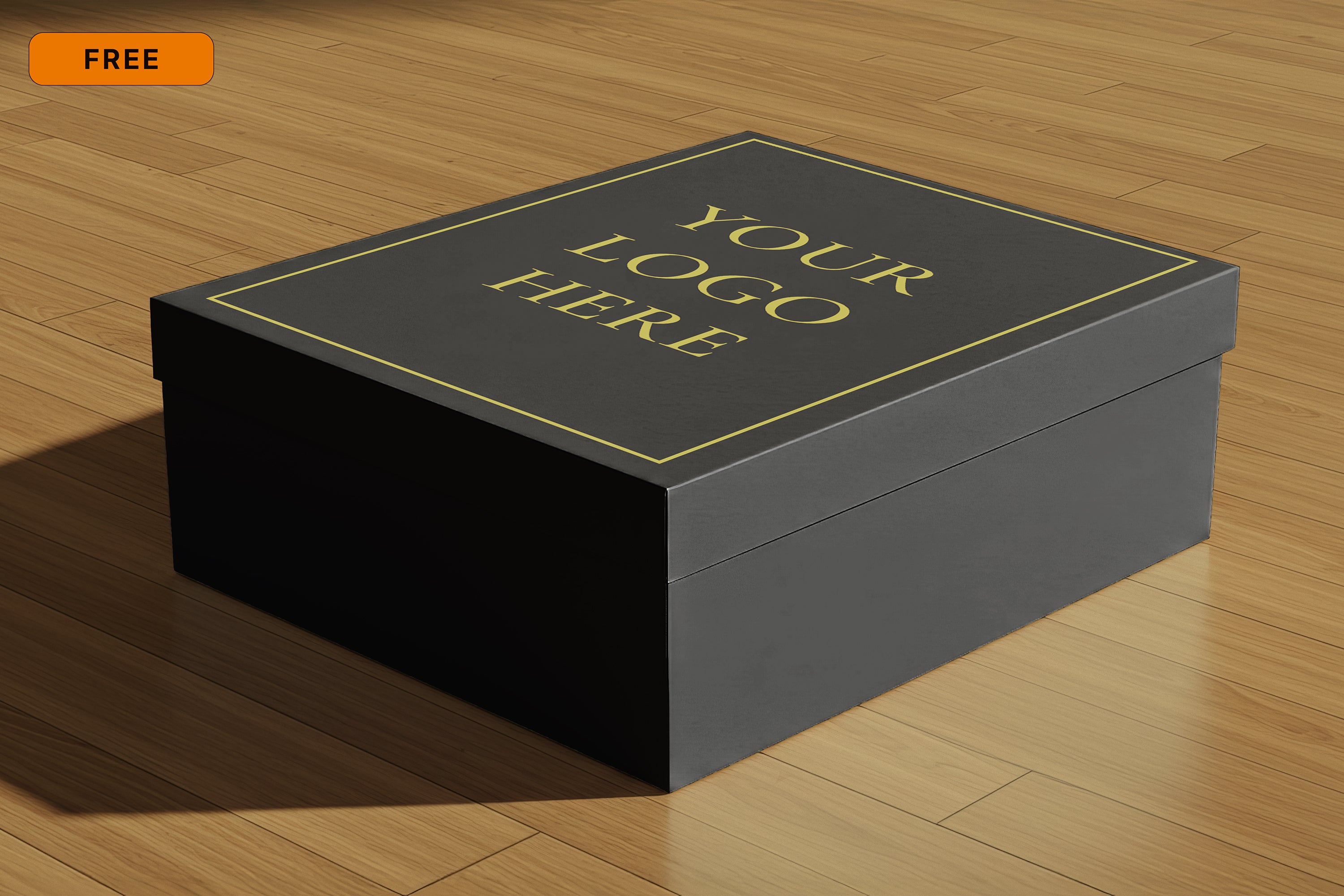 Free Shoe Box Mockup
