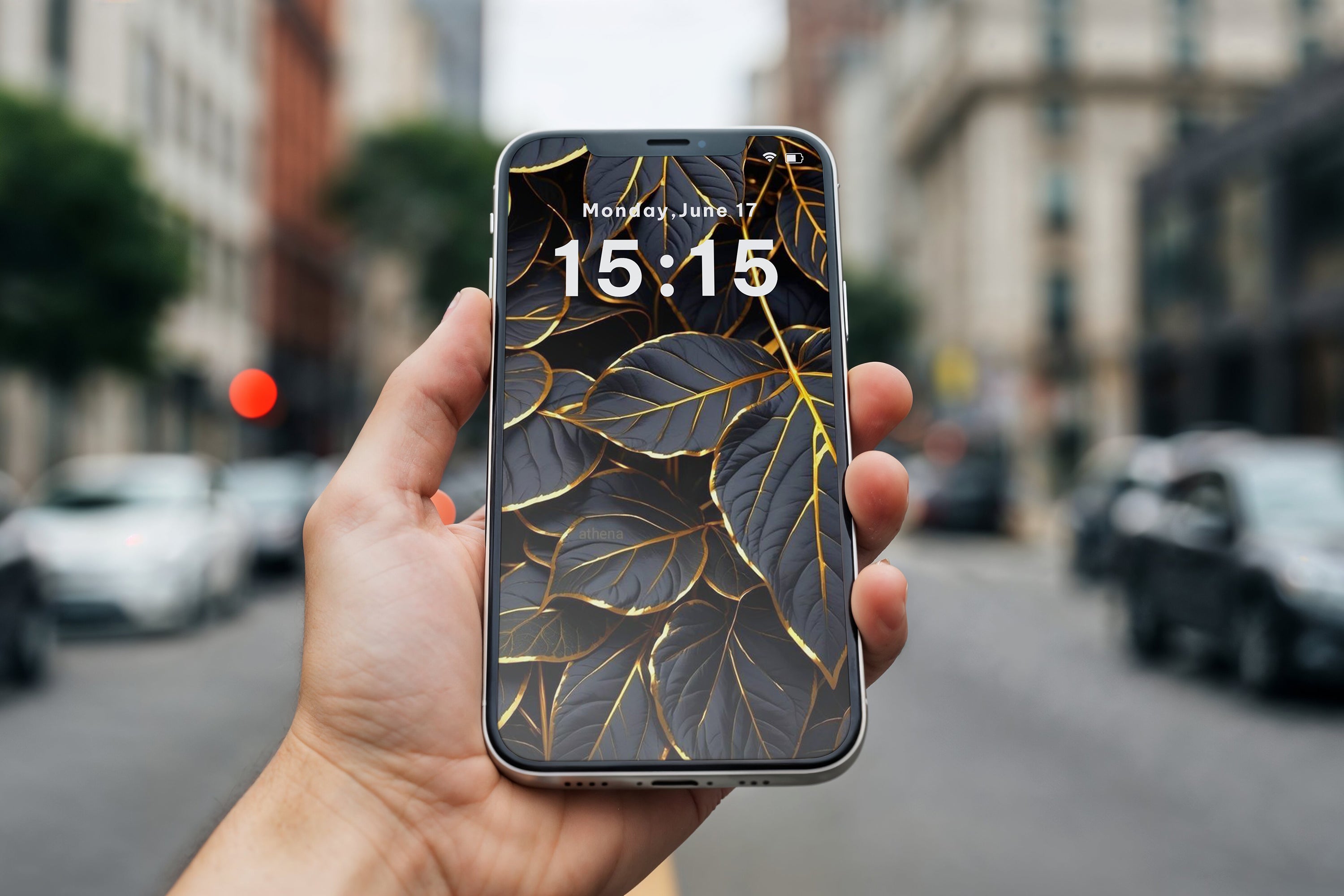 Free Smart Phone in Hand Mockup