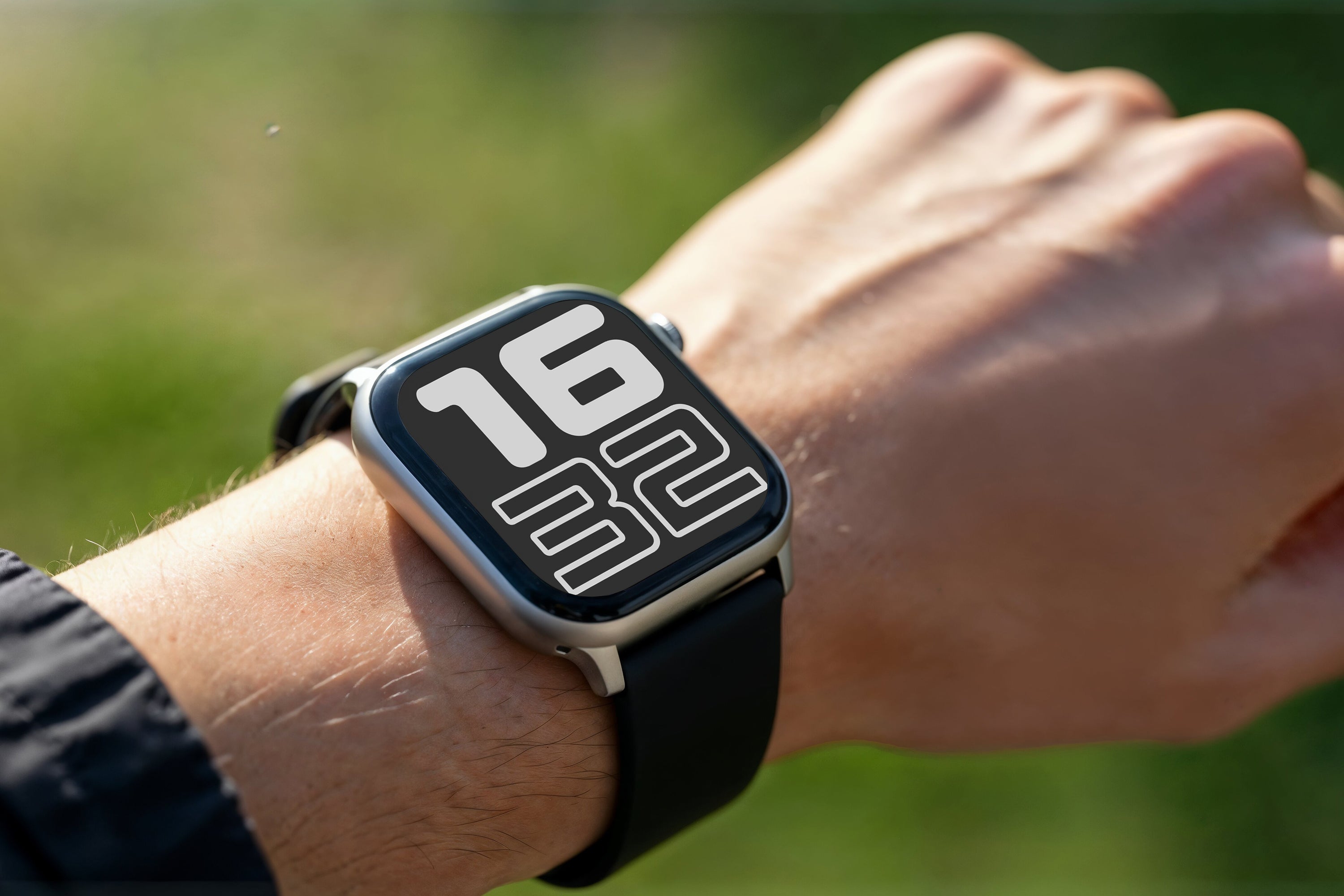 Free Smart Watch on Wrist Mockup