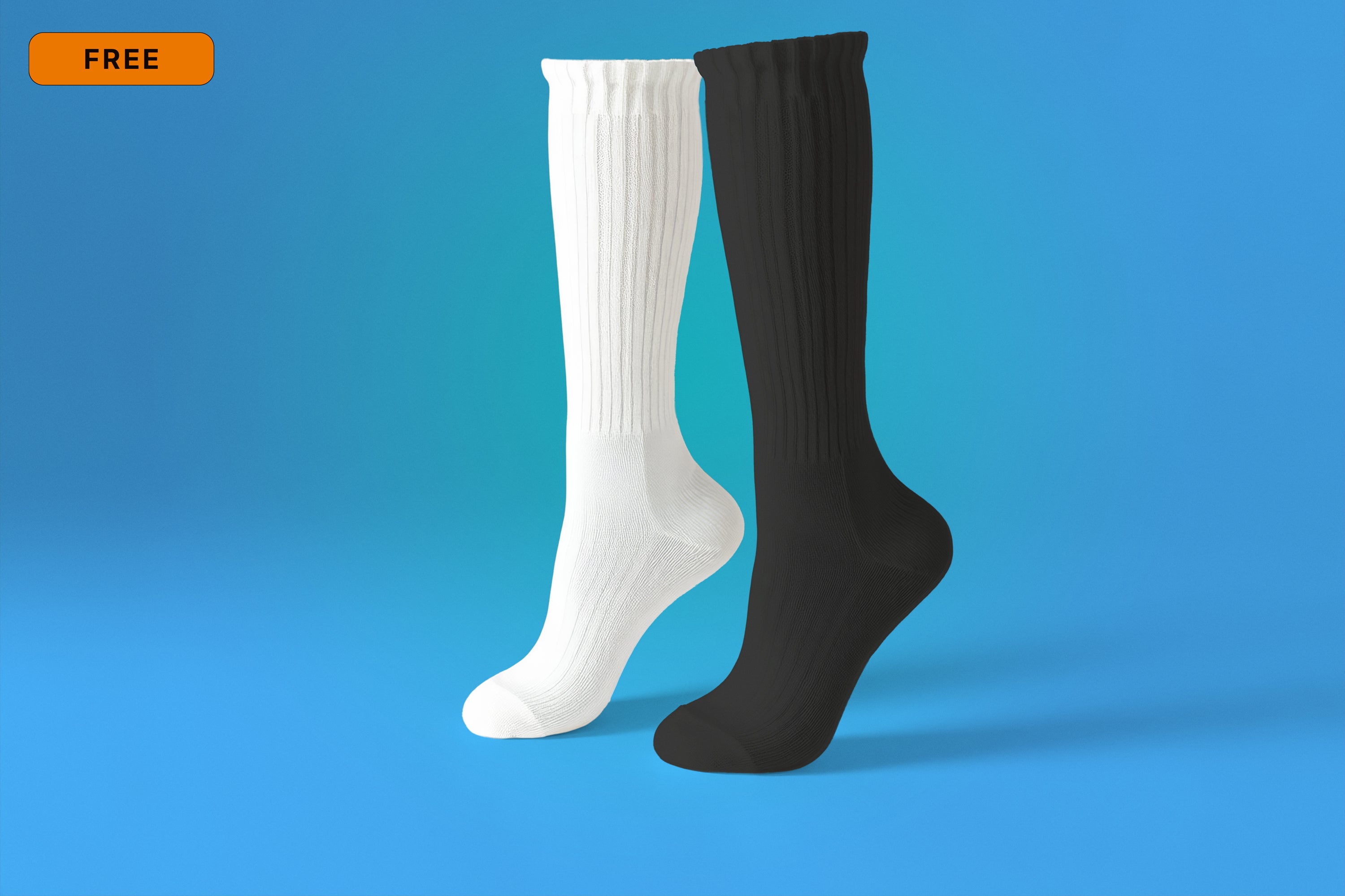 Free Socks Mockup