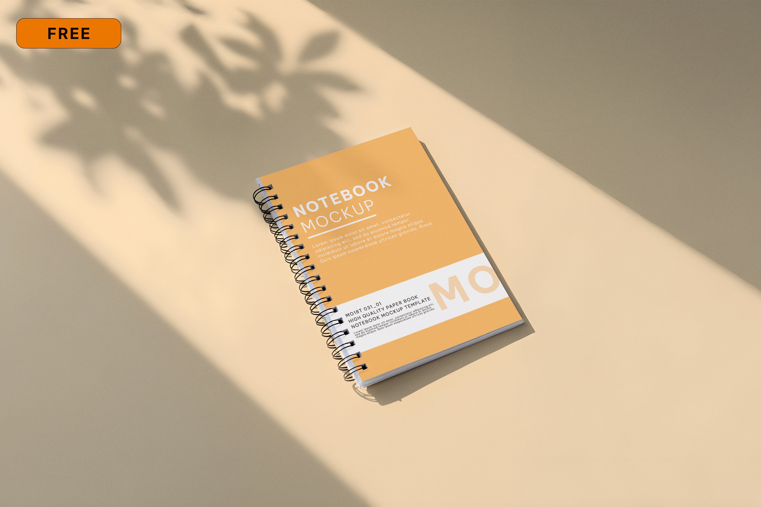 Free Spiral Notebook Mockup