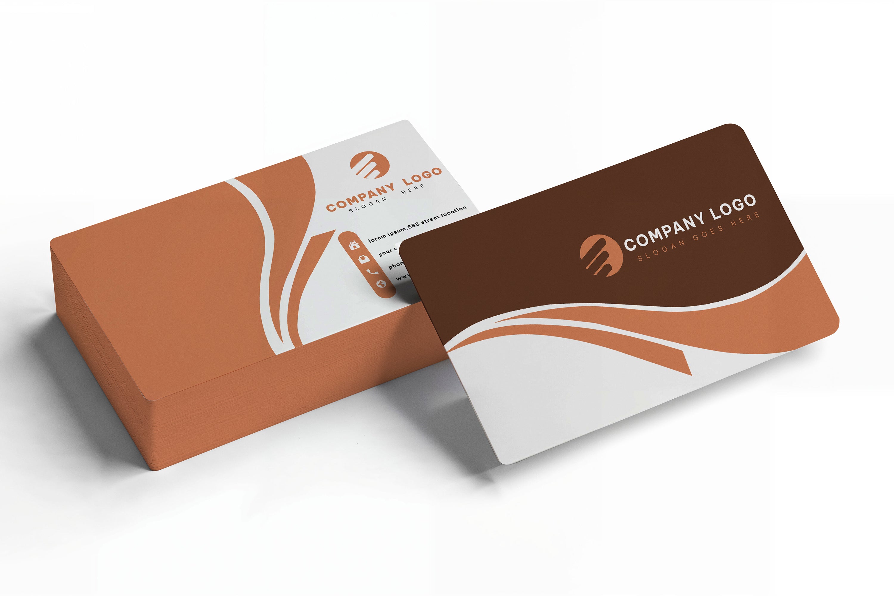 Free Stack of Business Card Mockup