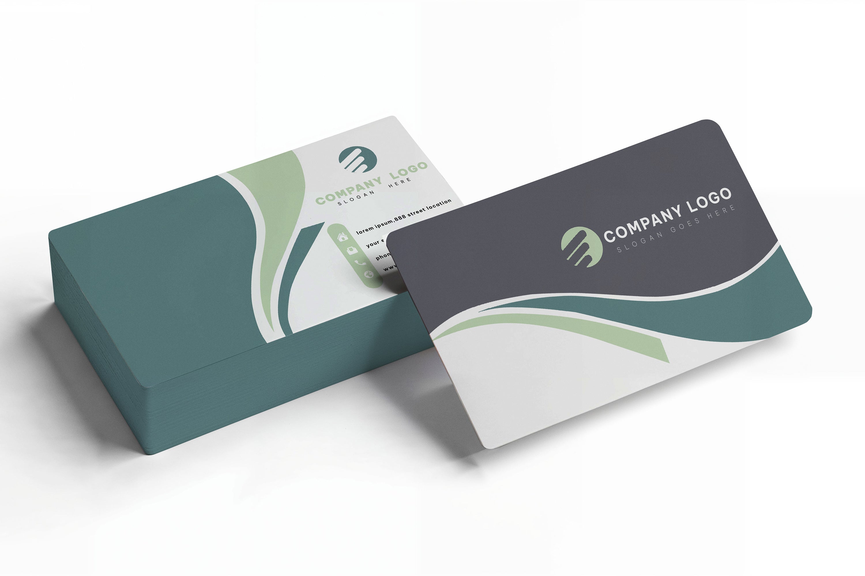 Free Stack of Business Card Mockup