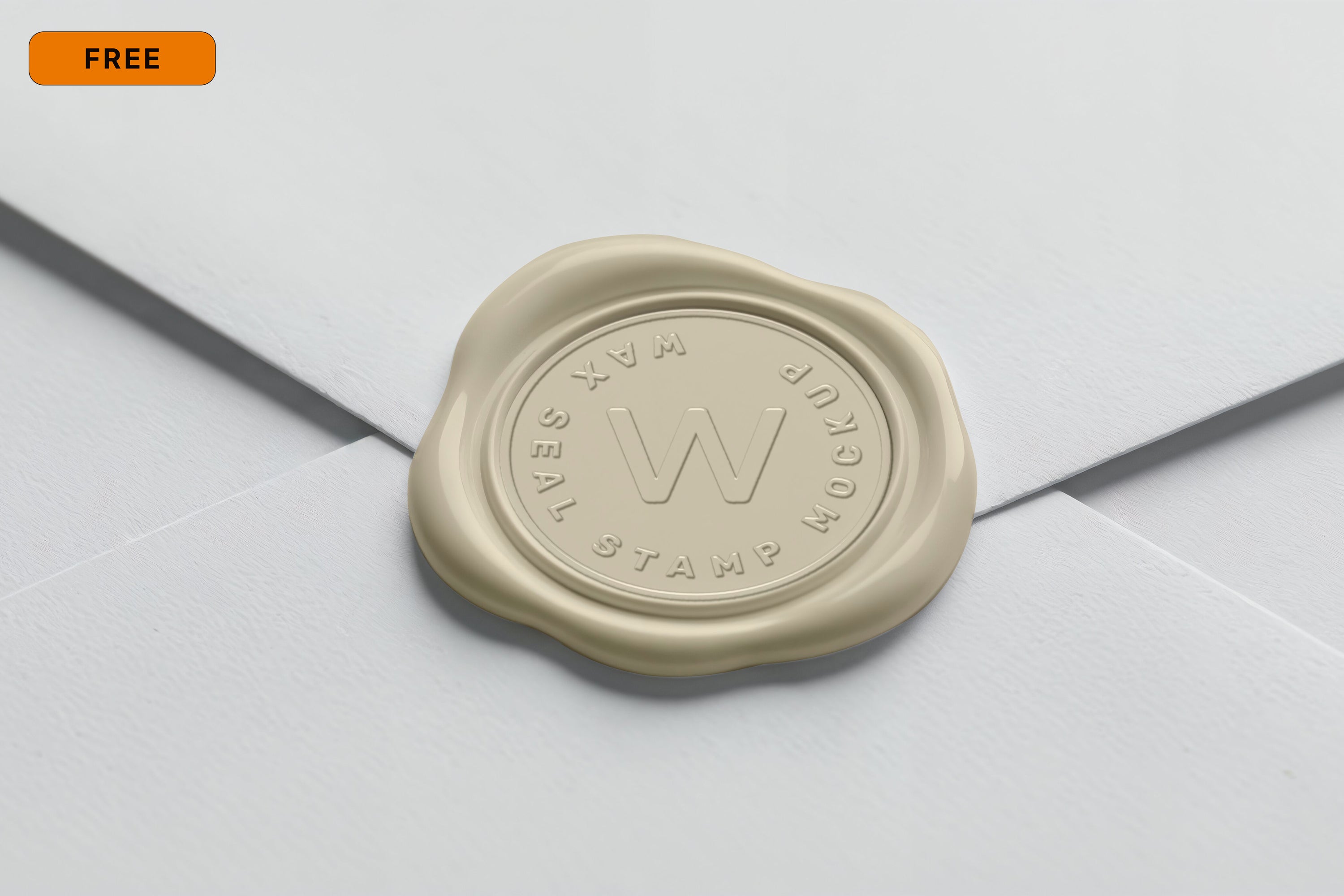 Free Wax Seal Logo Mockup