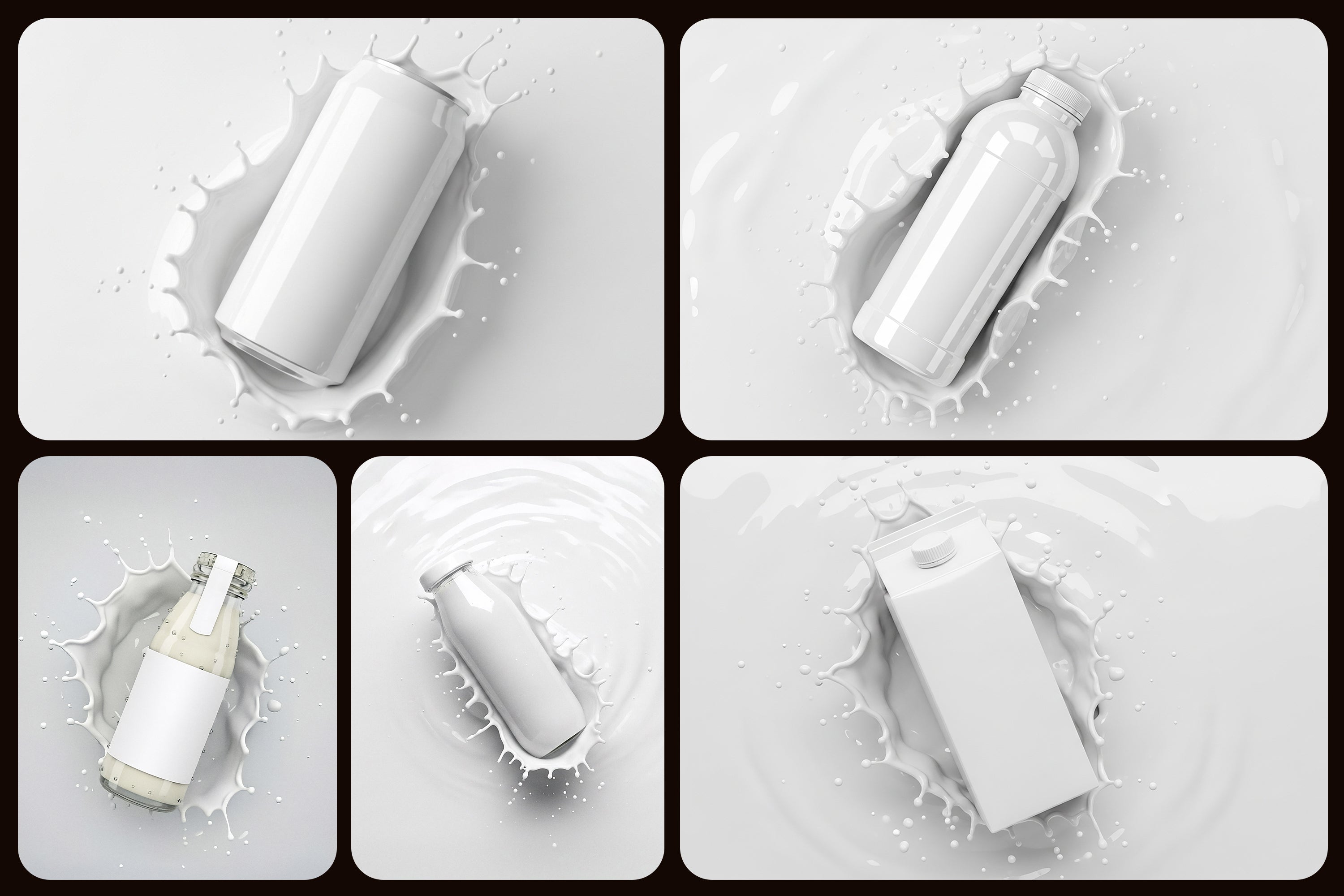 Premium Beverages Bottles Collection Mockups