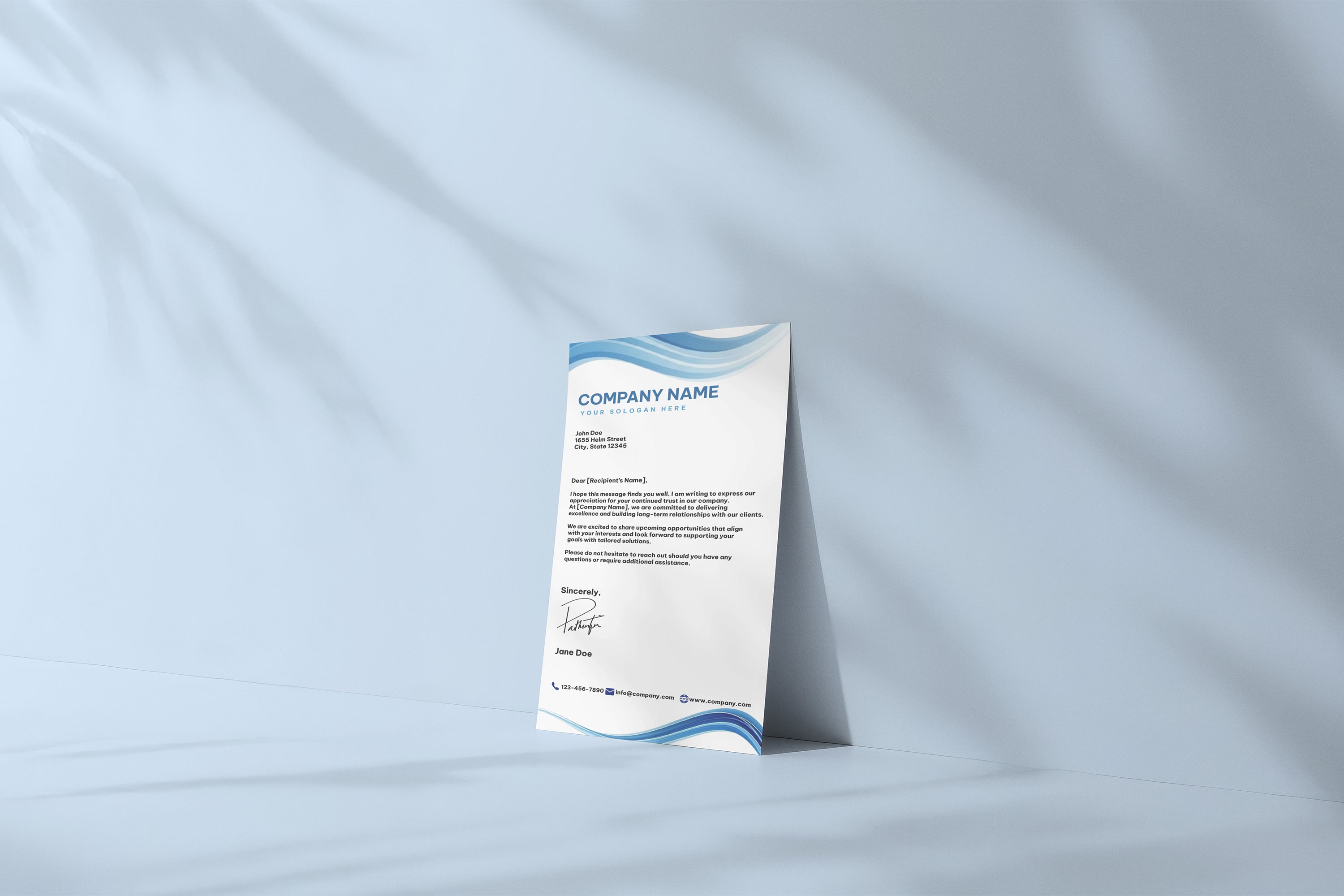 Free Letterhead Paper Mockup