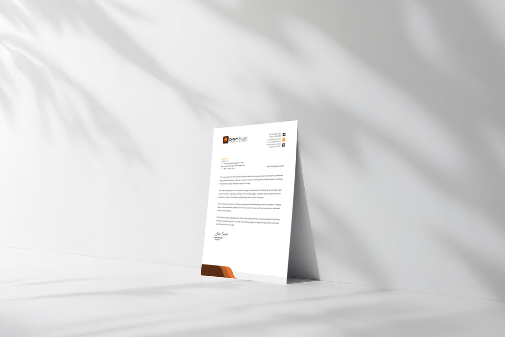 Free Letterhead Paper Mockup