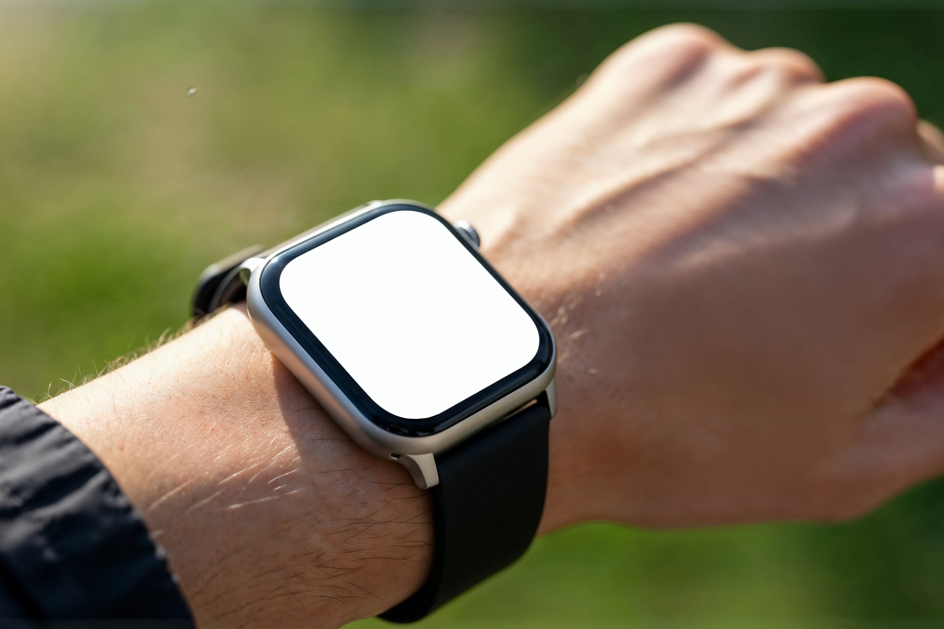 Free Smart Watch on Wrist Mockup